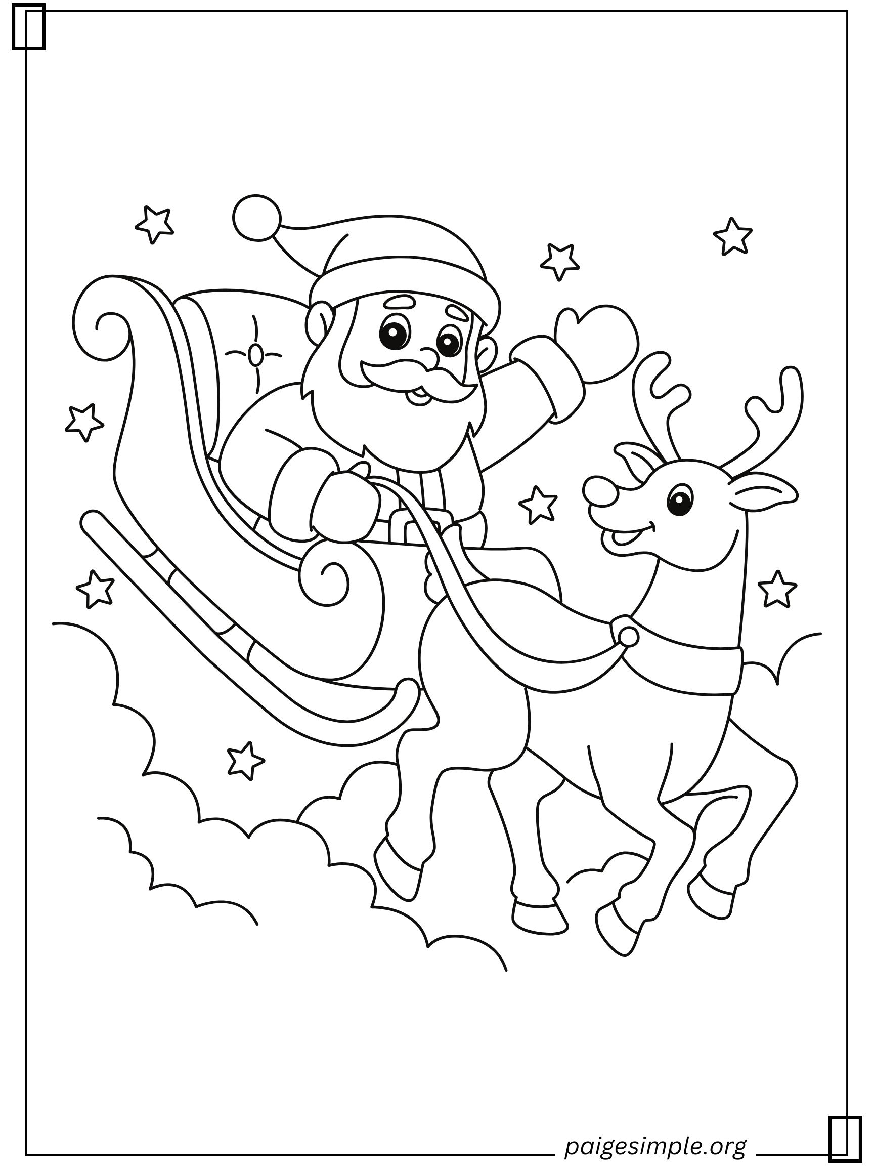 Santa Coloring Page 14