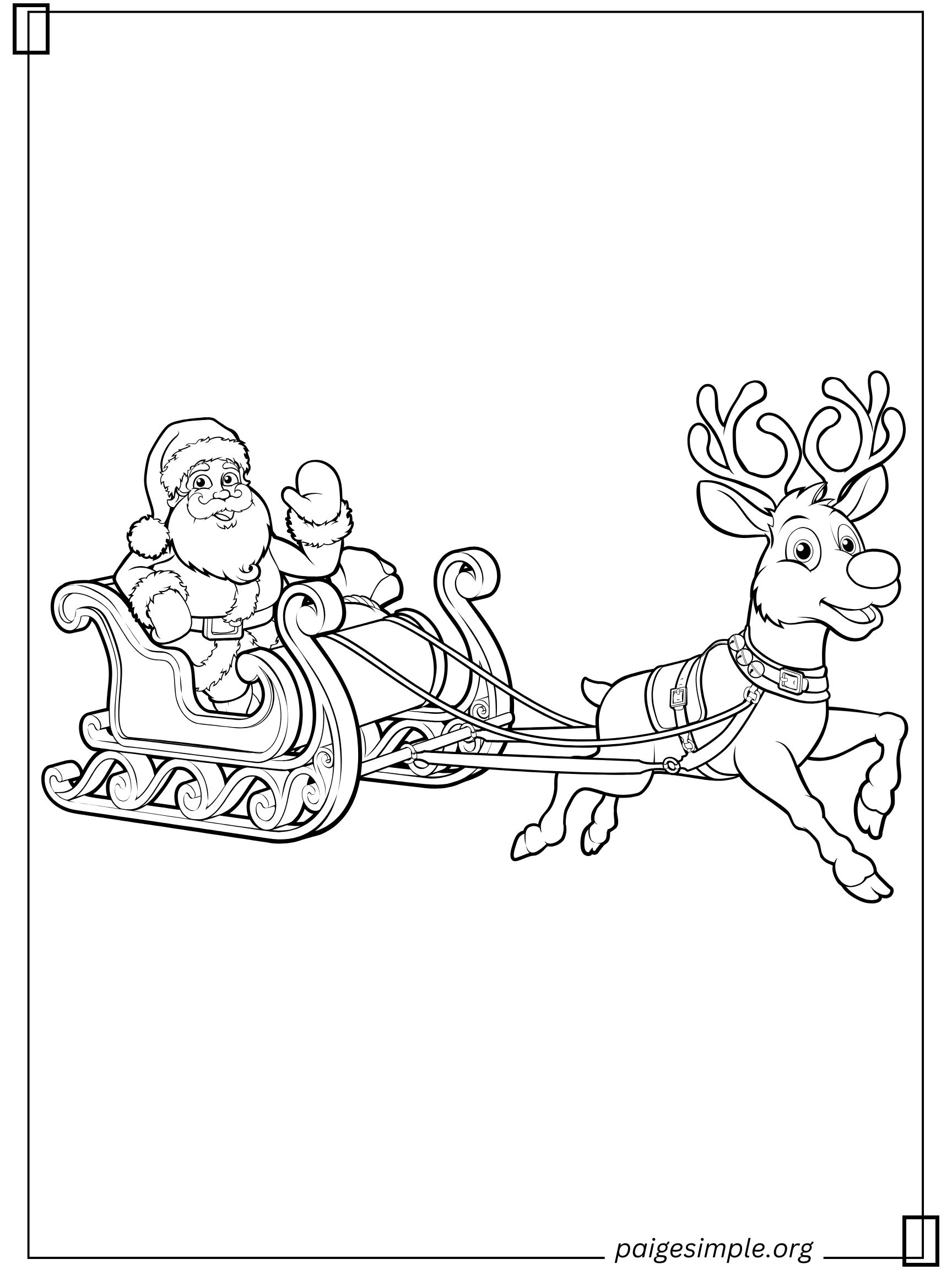 Santa Coloring Page 15