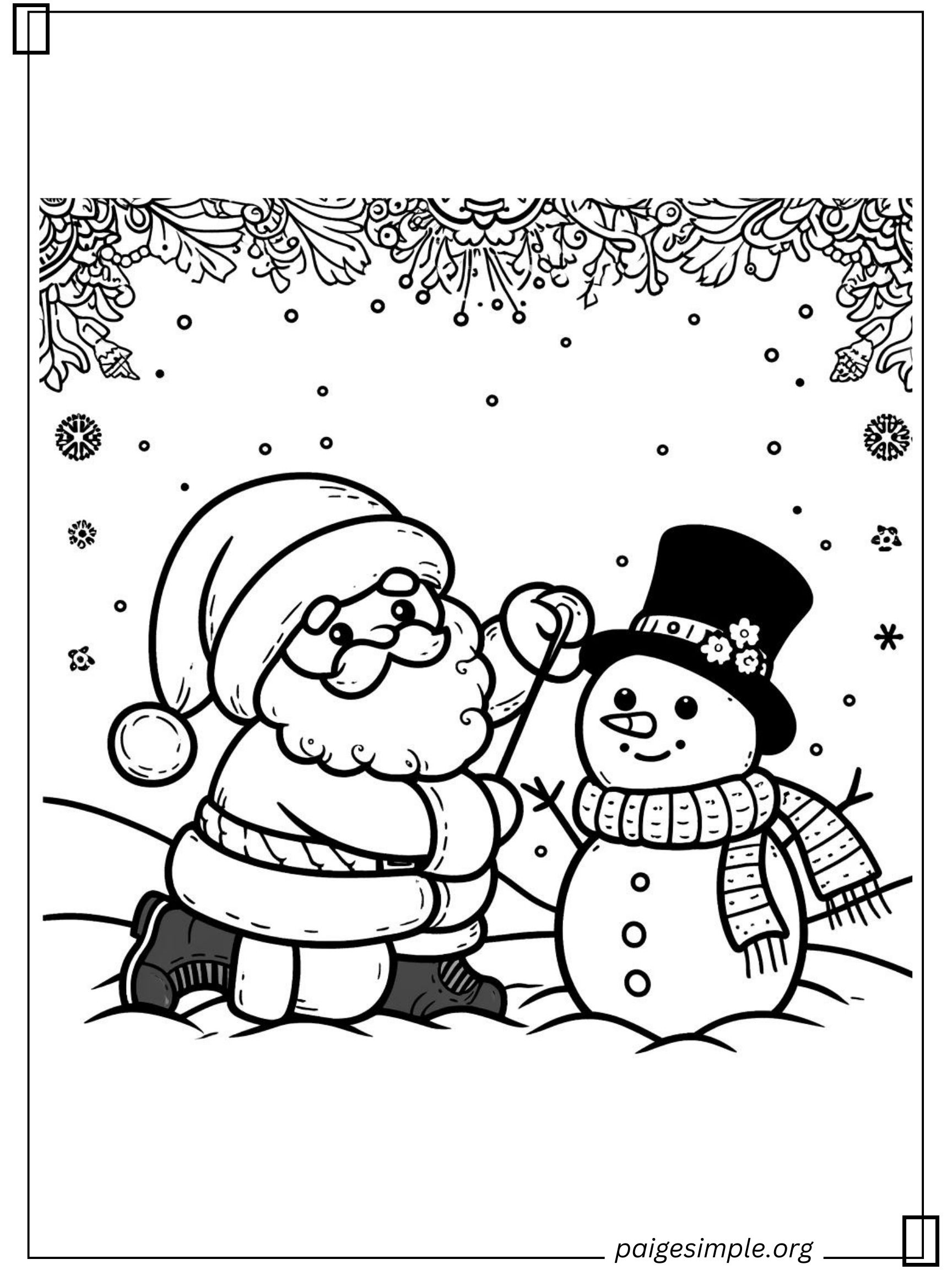 Santa Coloring Page 23