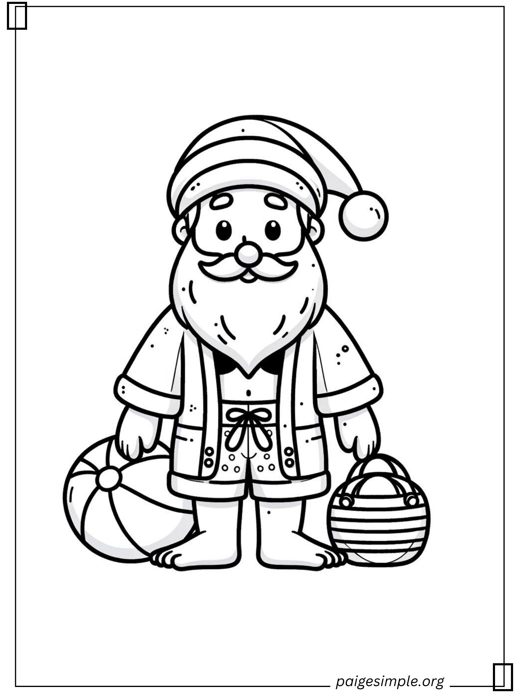 Santa Coloring Page 24