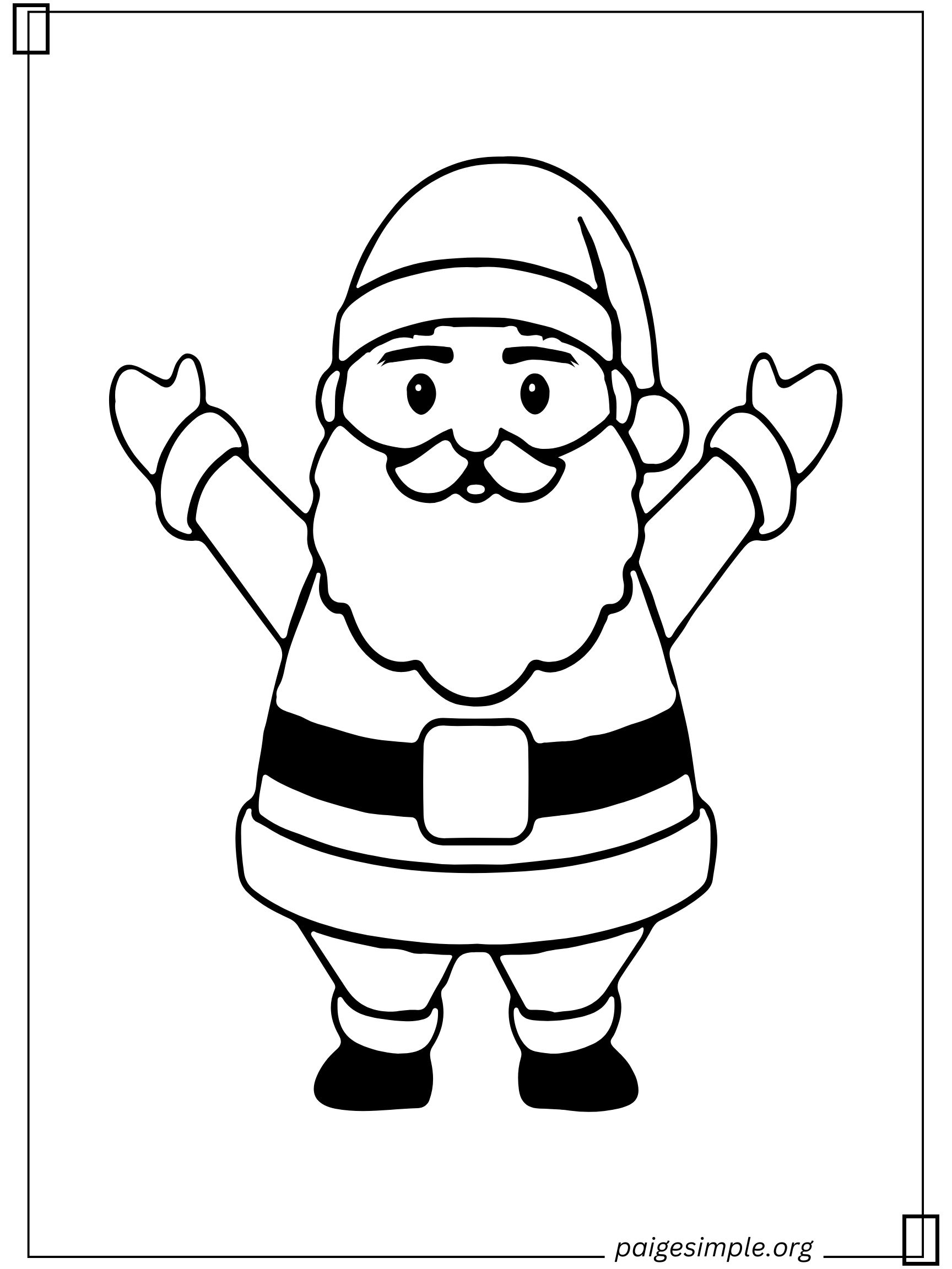 Santa Coloring Page 3