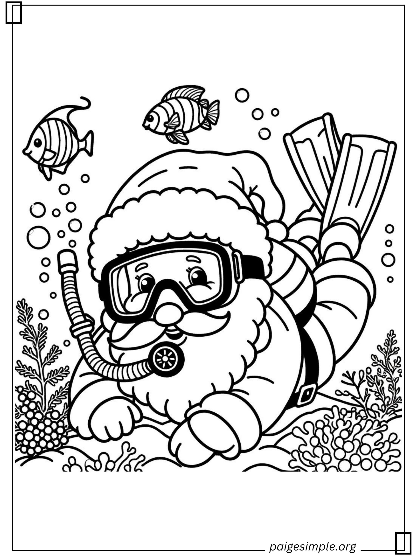 Santa Coloring Page 33