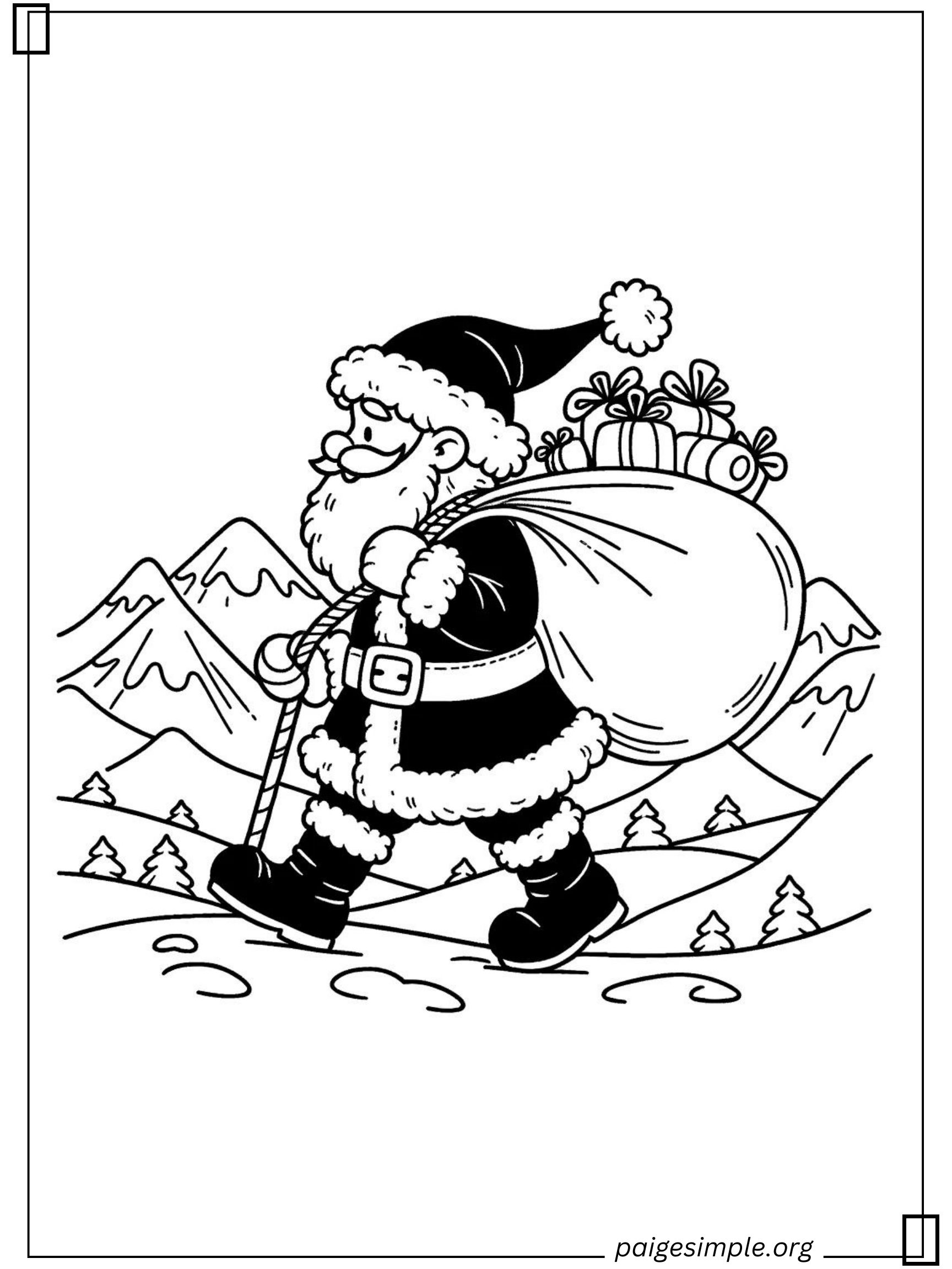 Santa Coloring Page 34