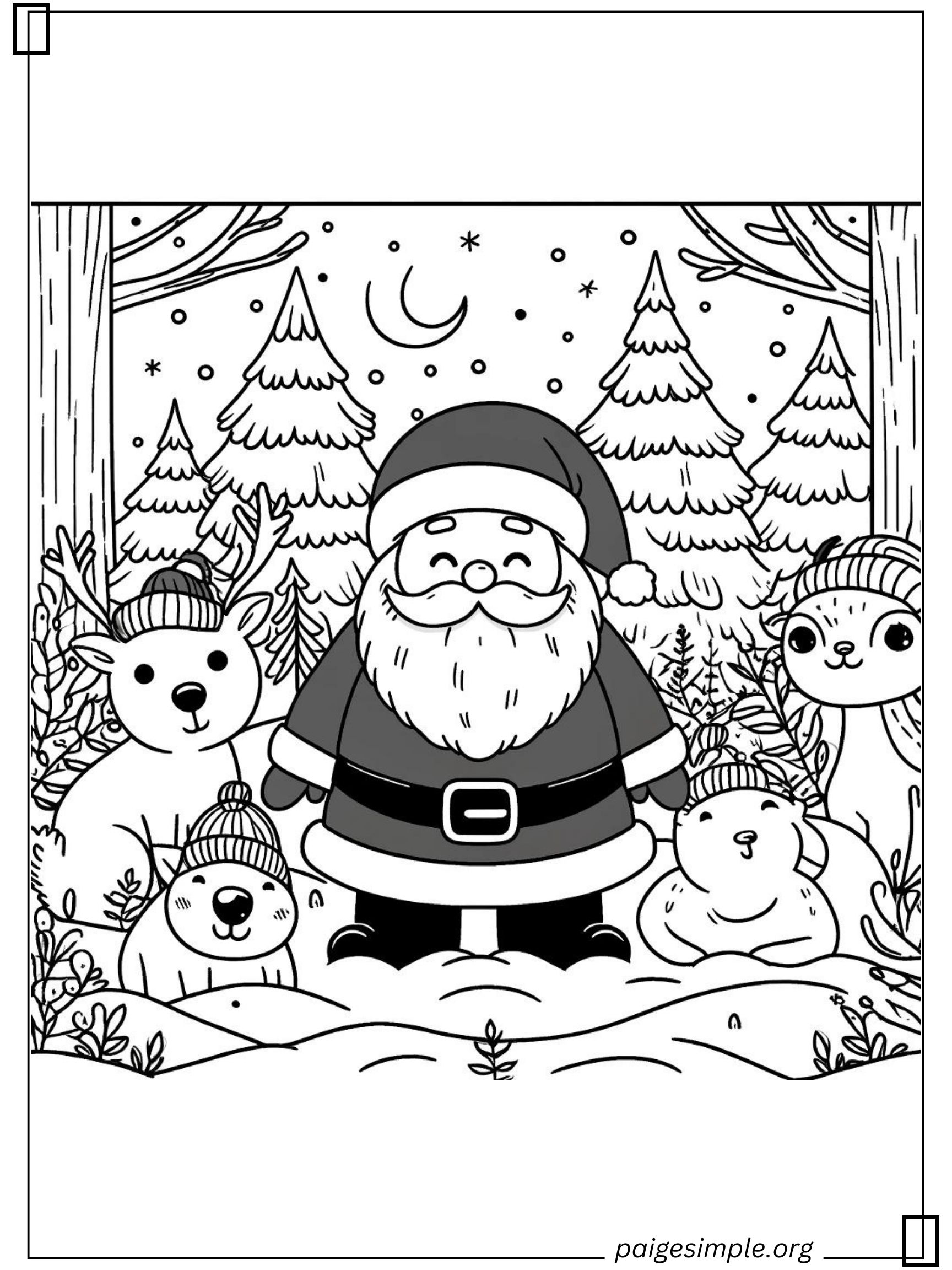 Santa Coloring Page 43