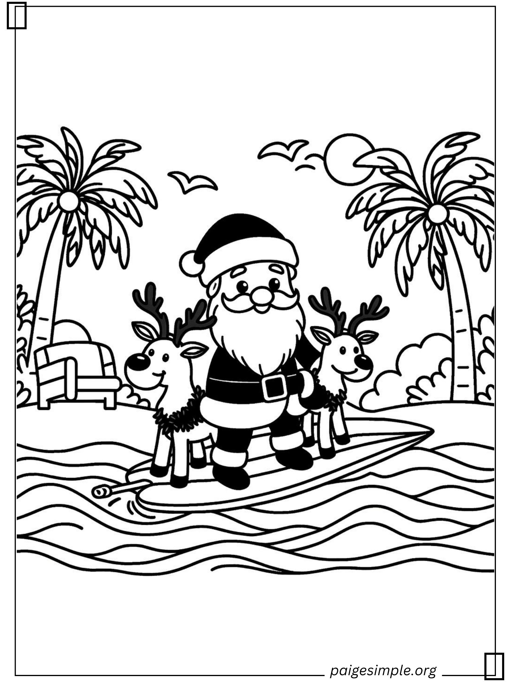 Santa Coloring Page 46