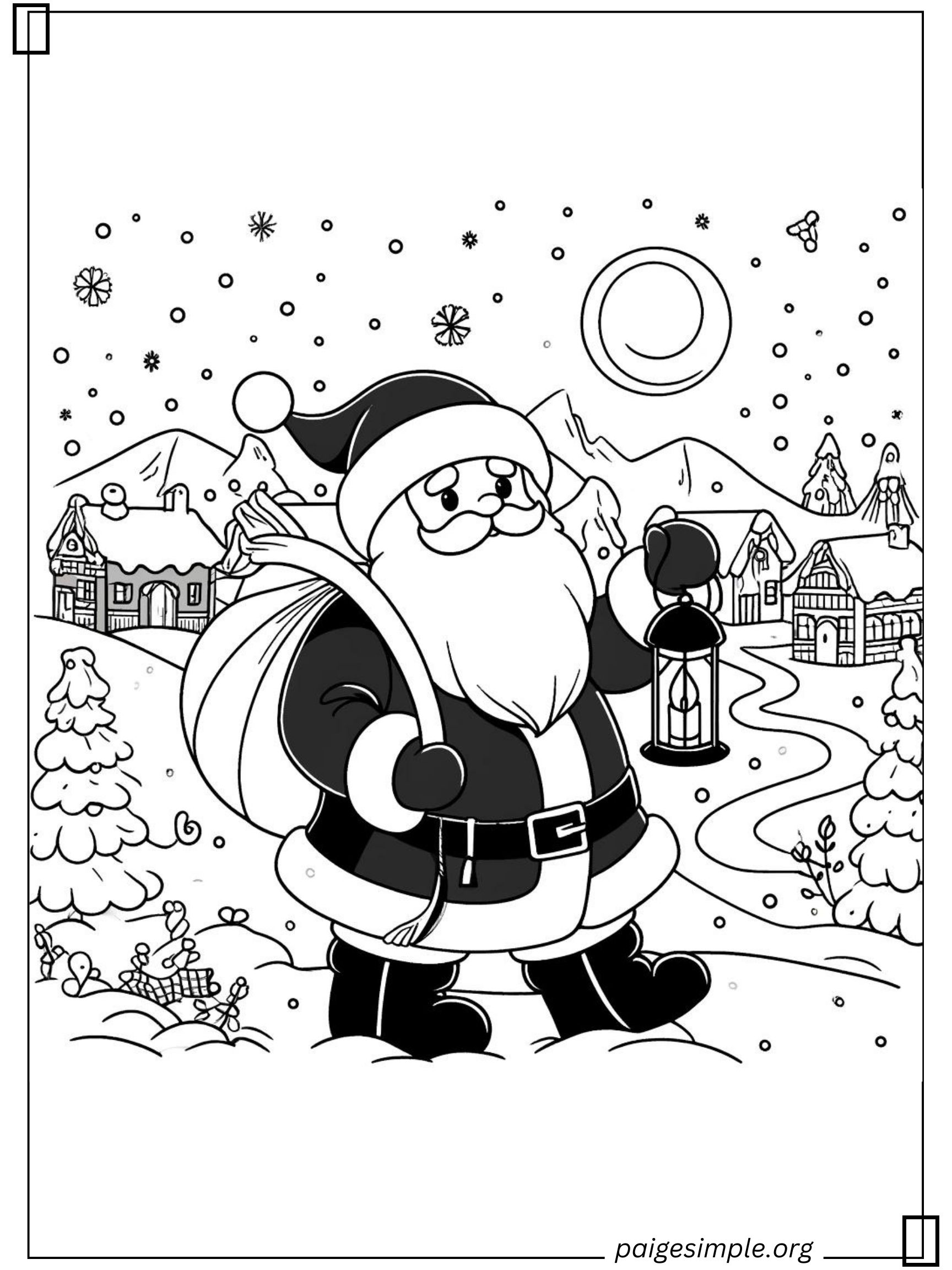 Santa Coloring Page 47