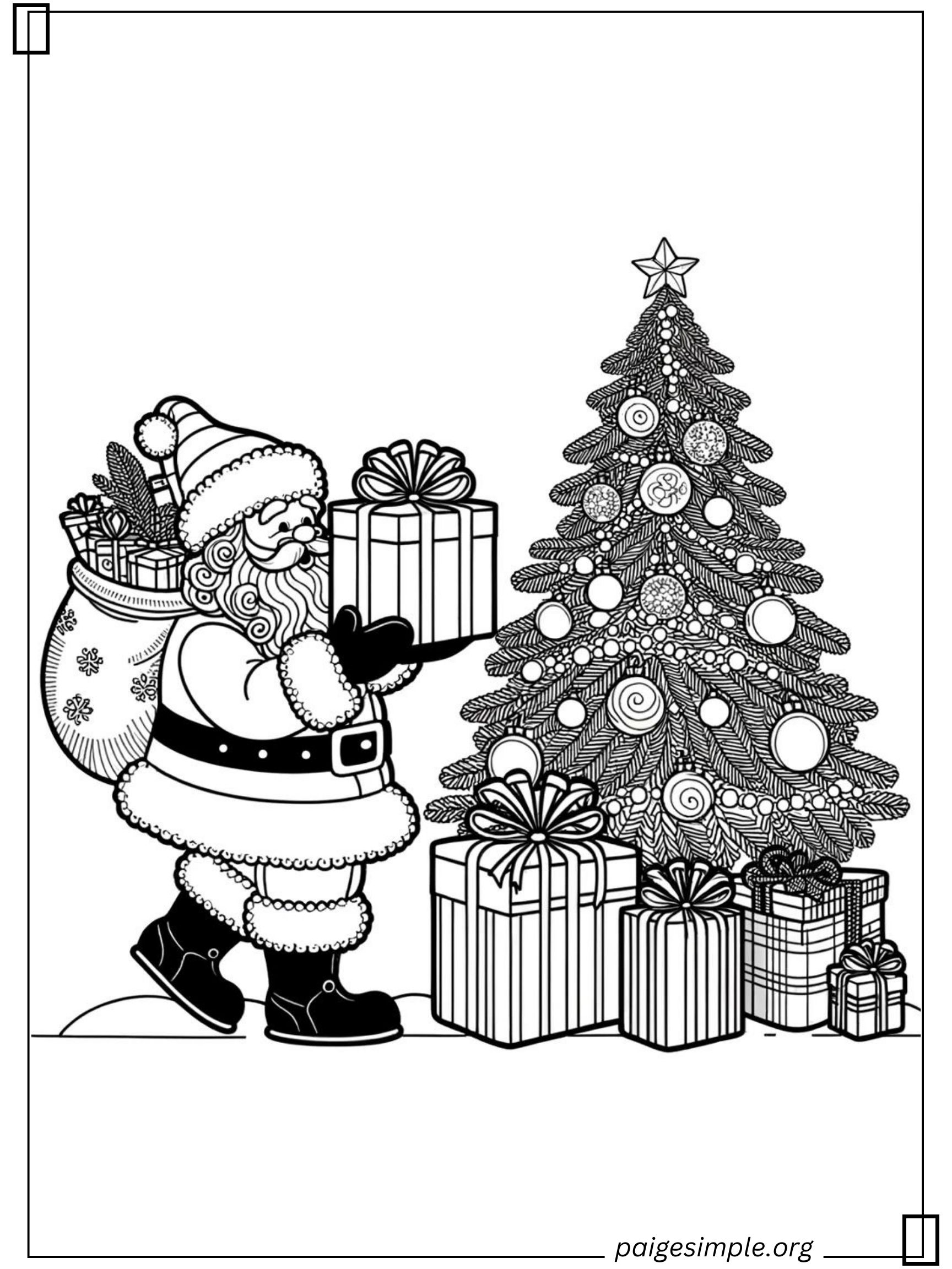 Santa Coloring Page 49