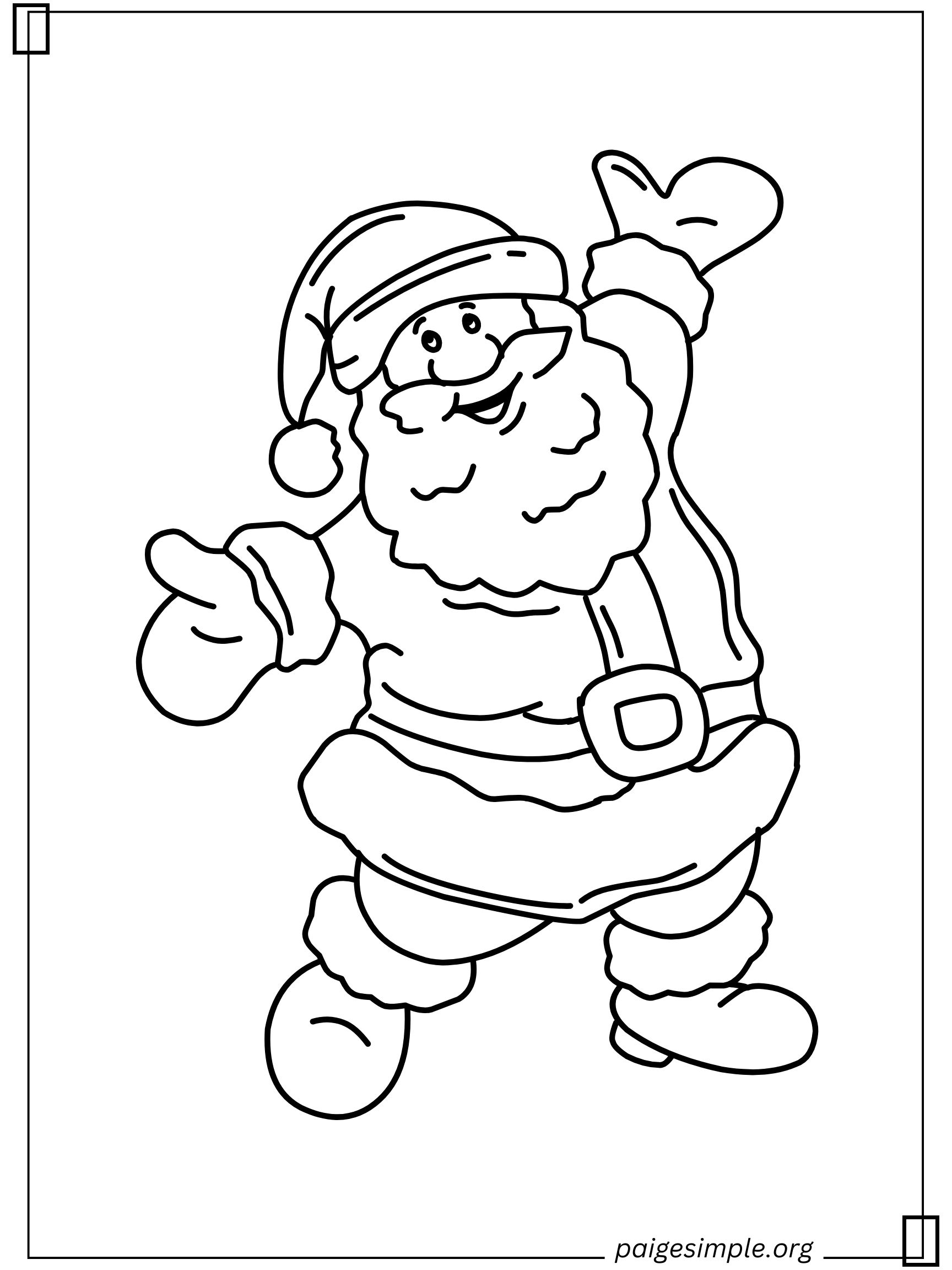 Santa Coloring Page 5