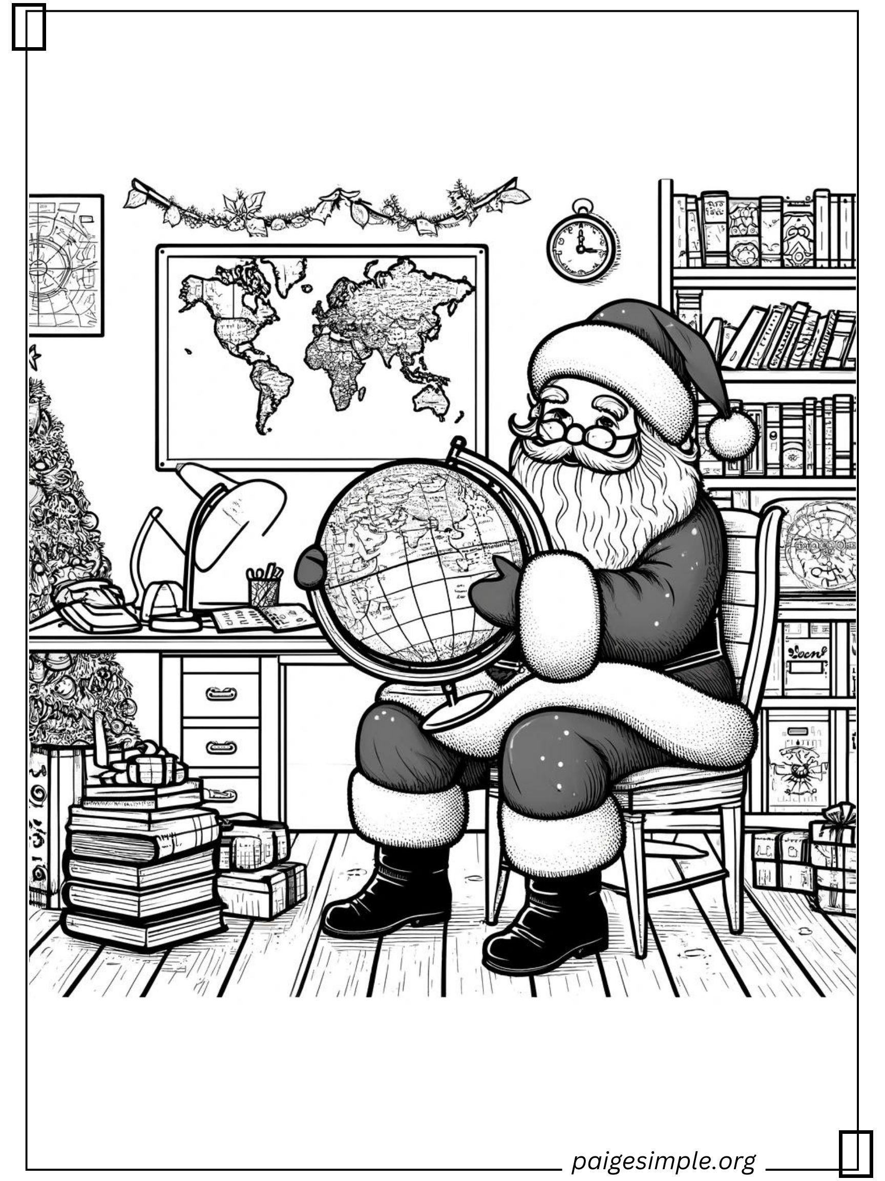 Santa Coloring Page 52