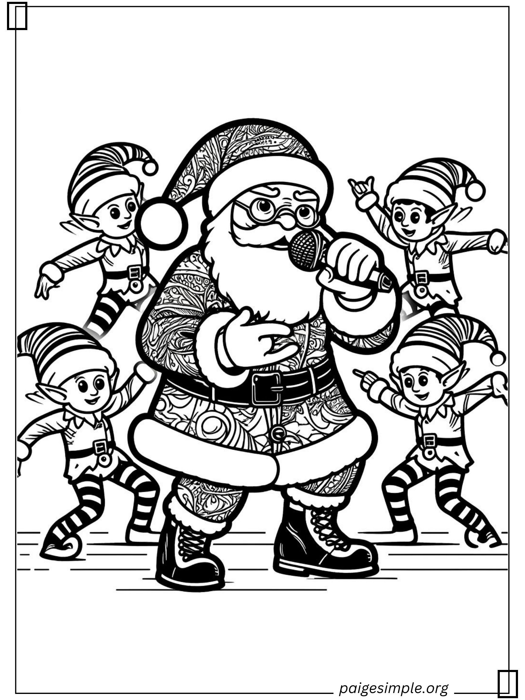 Santa Coloring Page 54