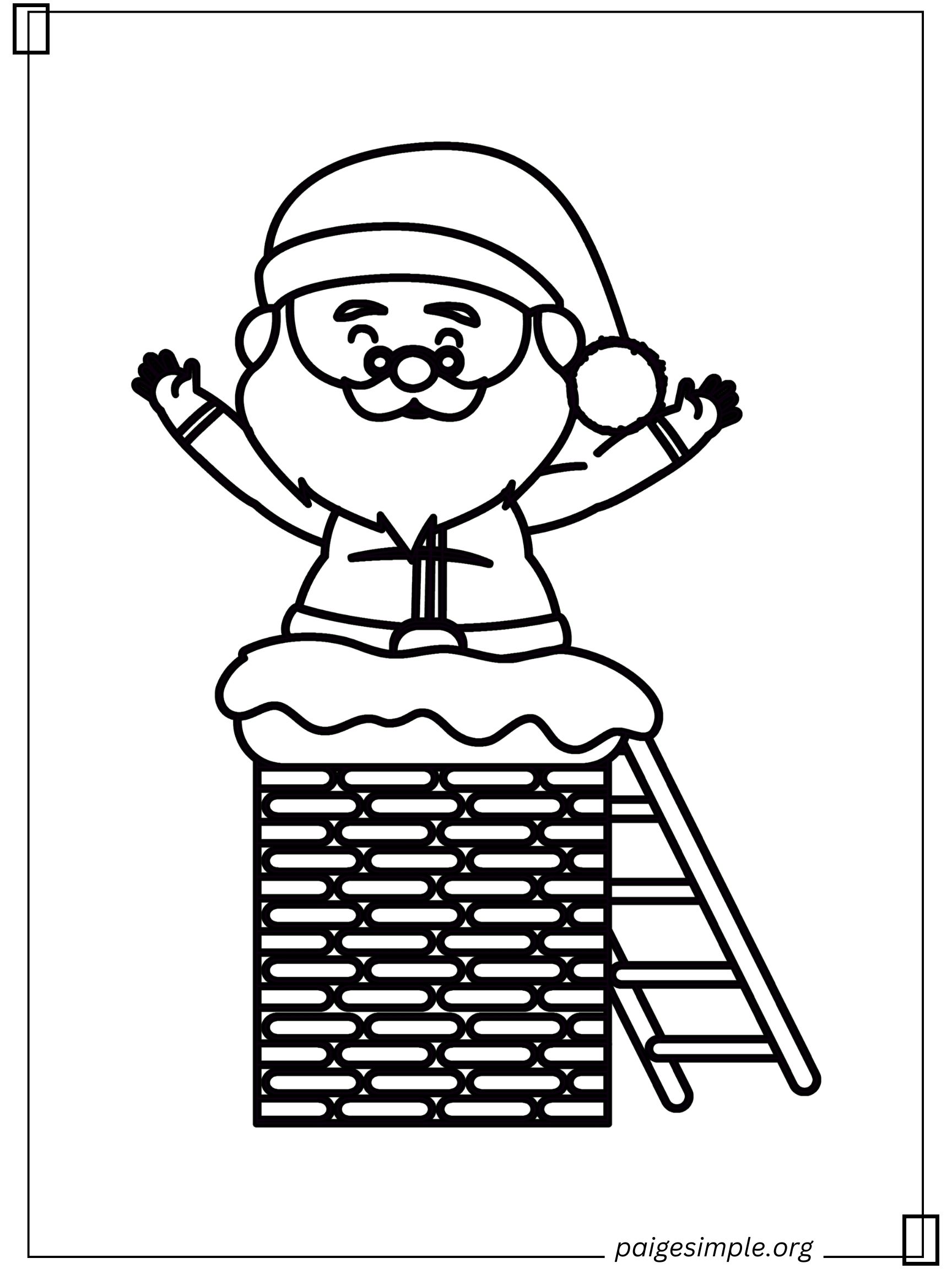 Santa Coloring Page 6