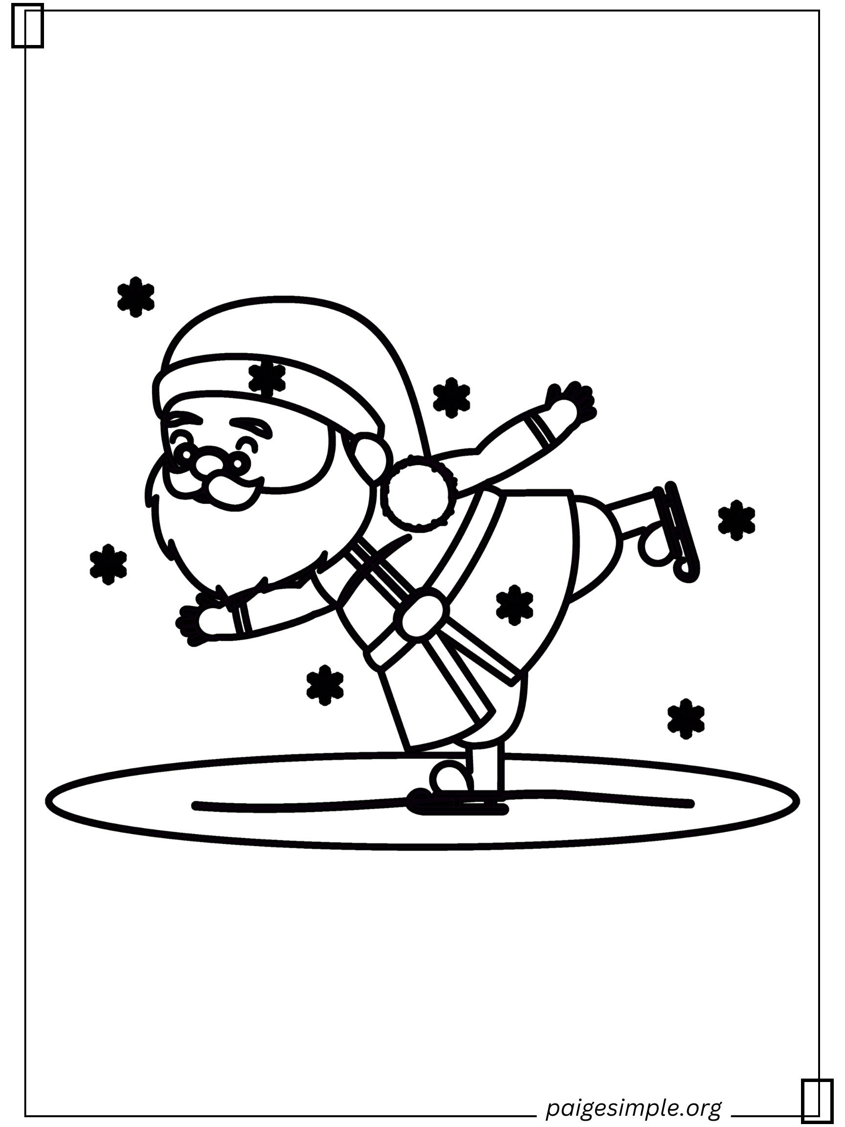 Santa Coloring Page 7