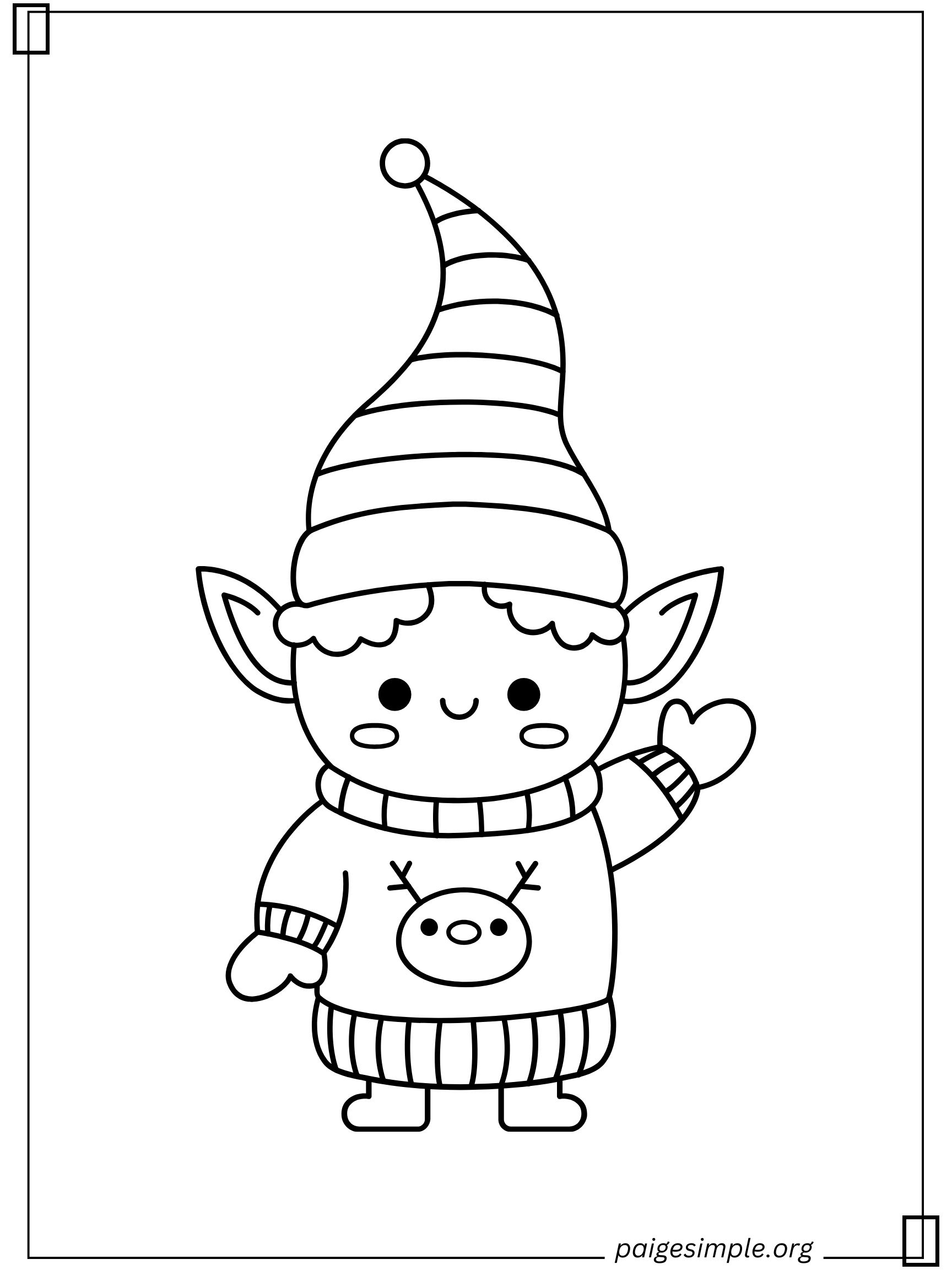 Santa Coloring Page 8