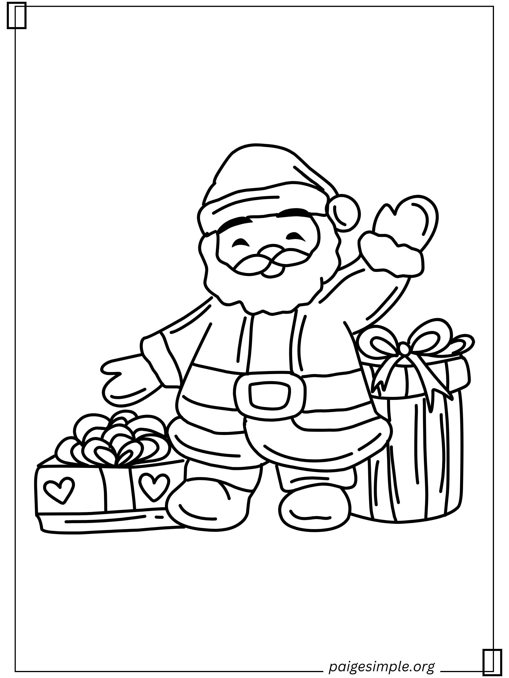 Santa Coloring Page 9