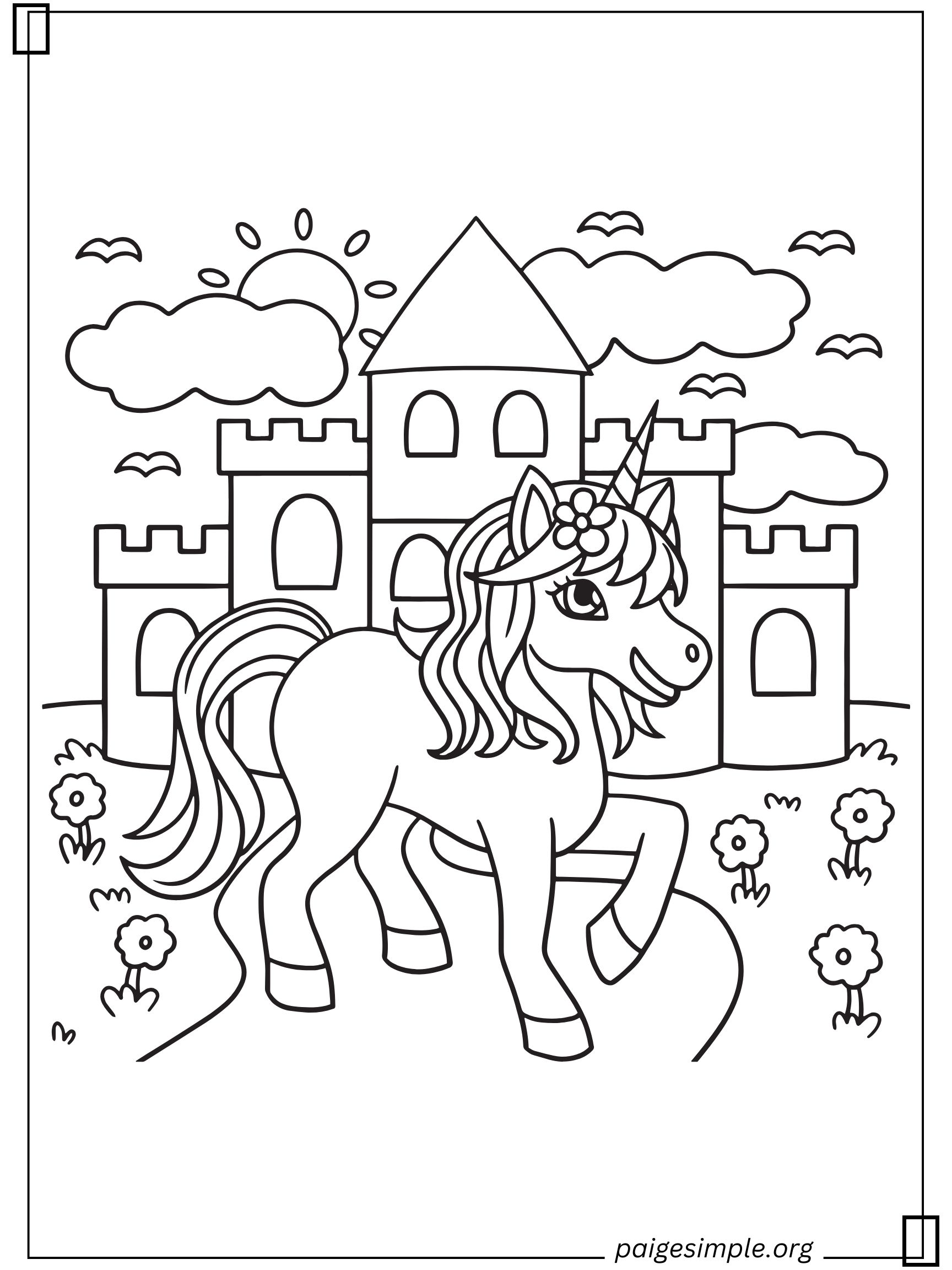 Unicorn Coloring Page 10