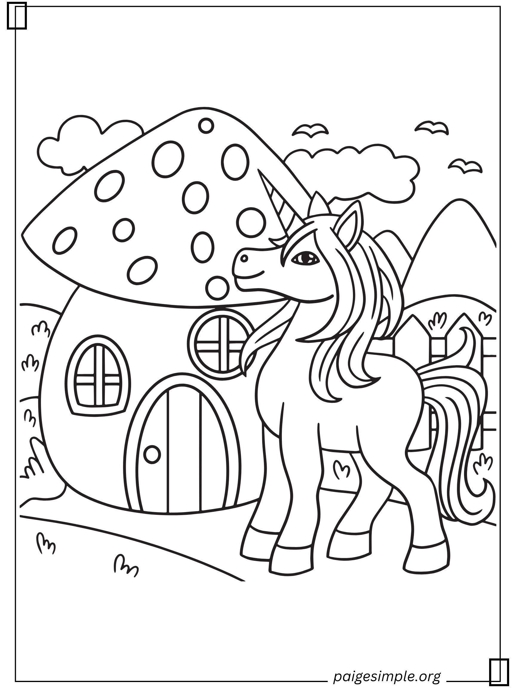 Unicorn Coloring Page 11