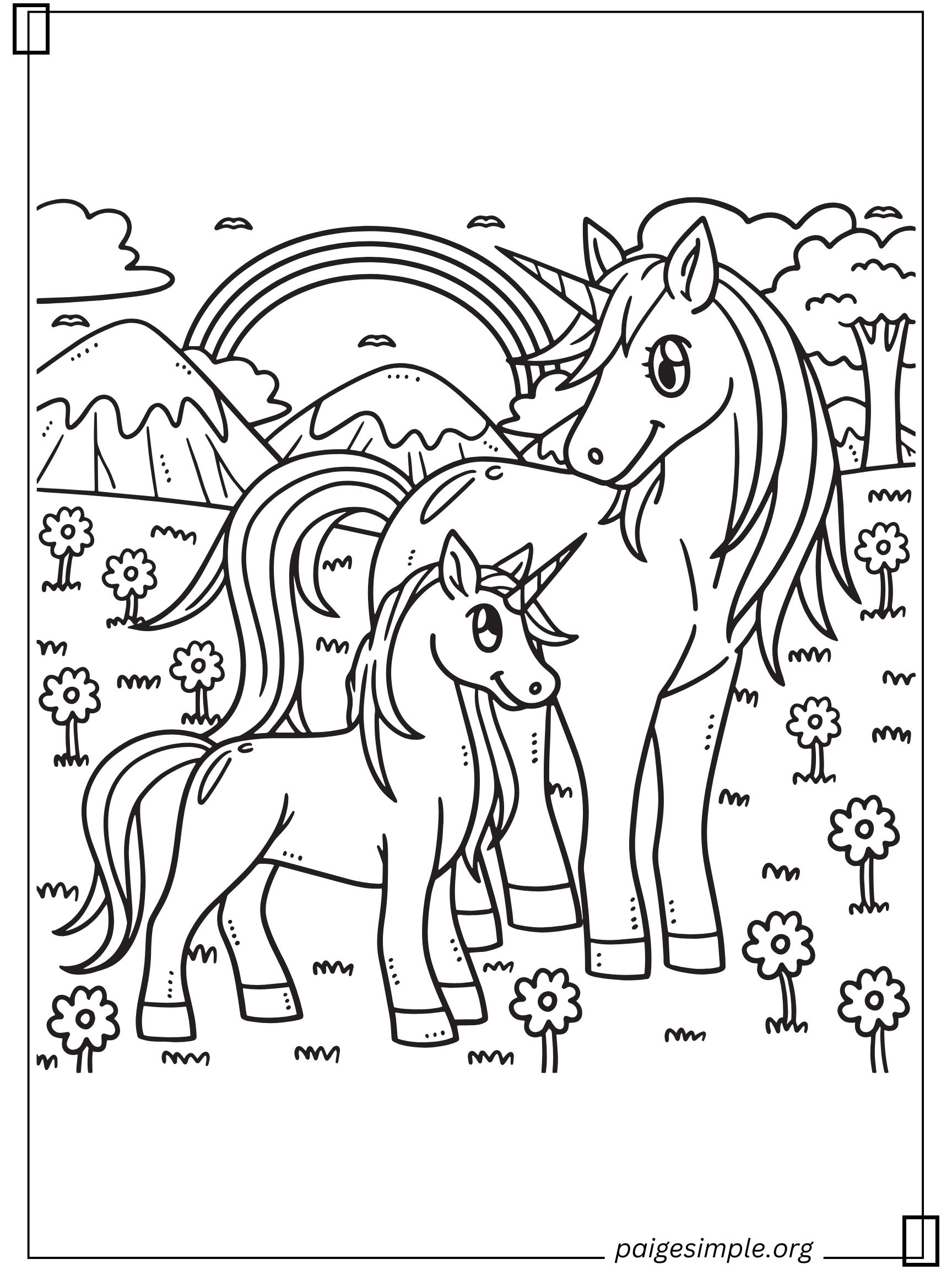 Unicorn Coloring Page 12