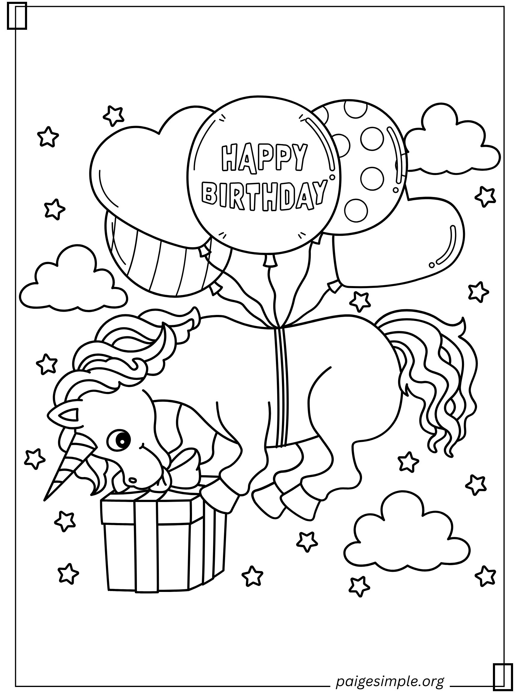 Unicorn Coloring Page 13