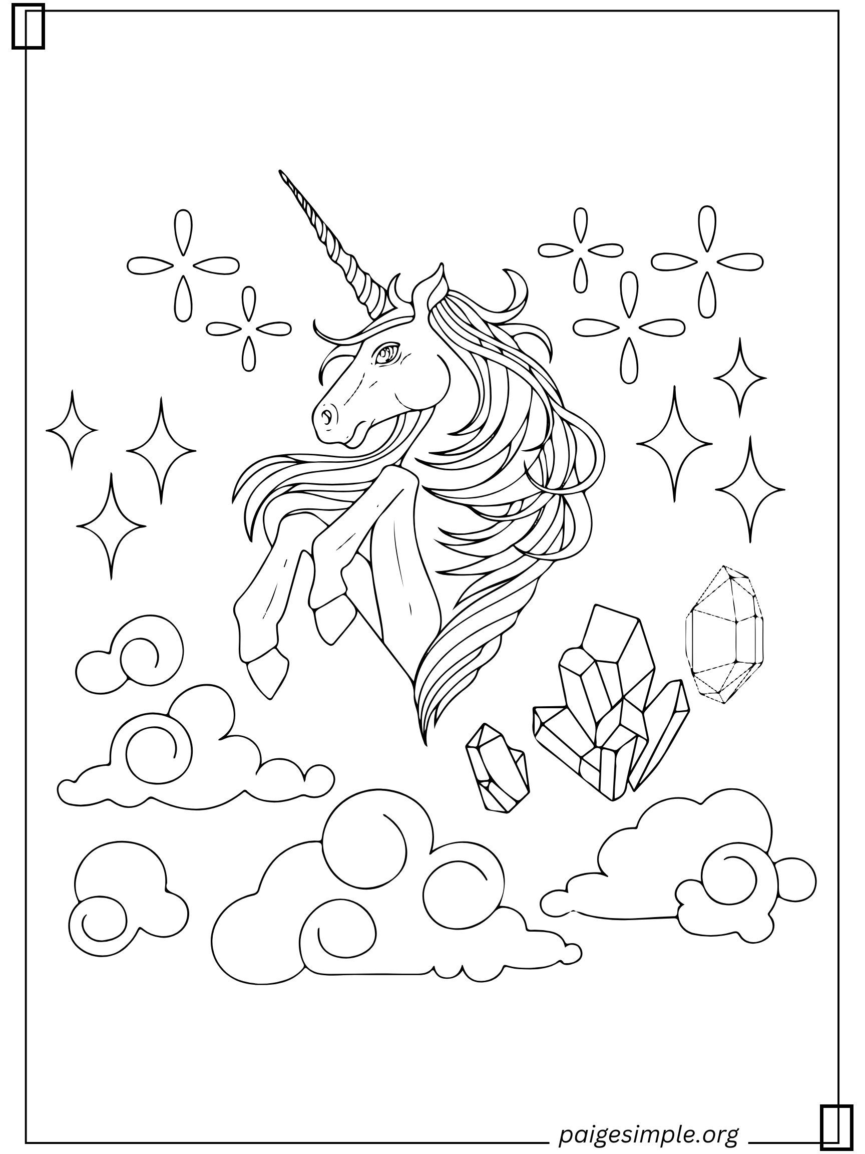 Unicorn Coloring Page 14