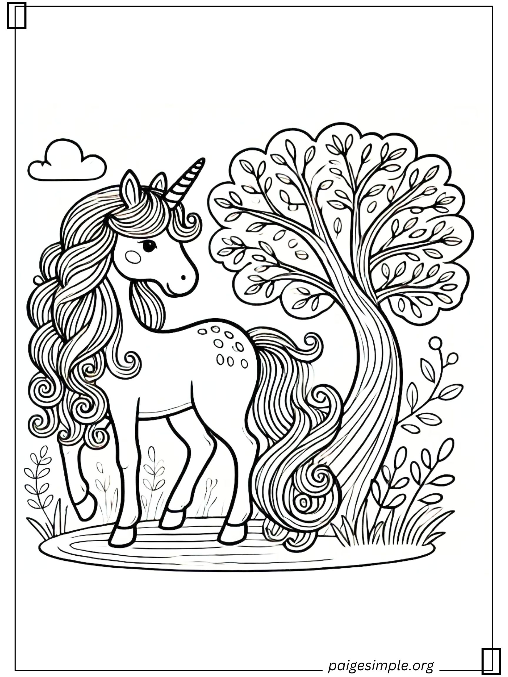 Unicorn Coloring Page 16