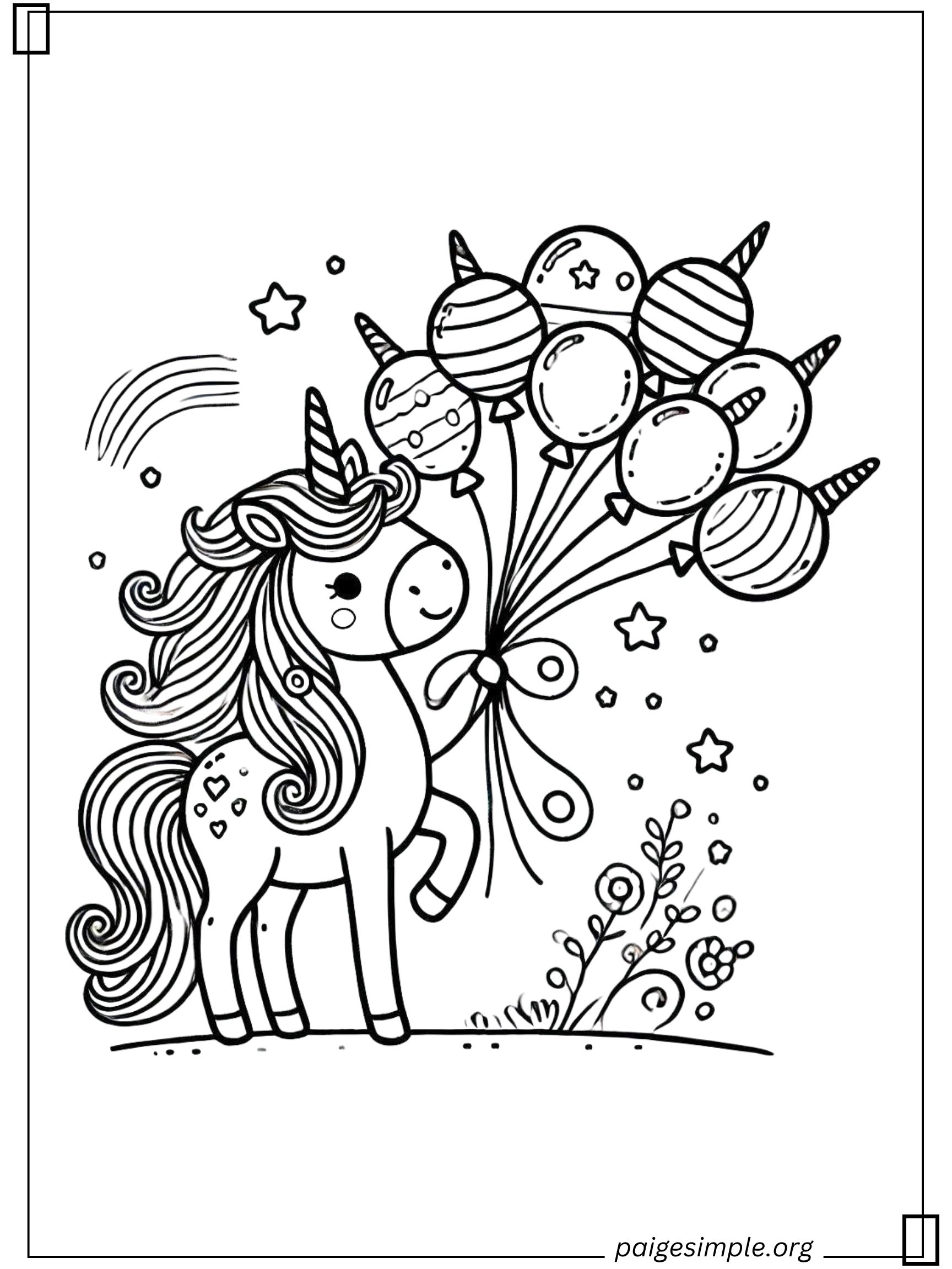 Unicorn Coloring Page 17