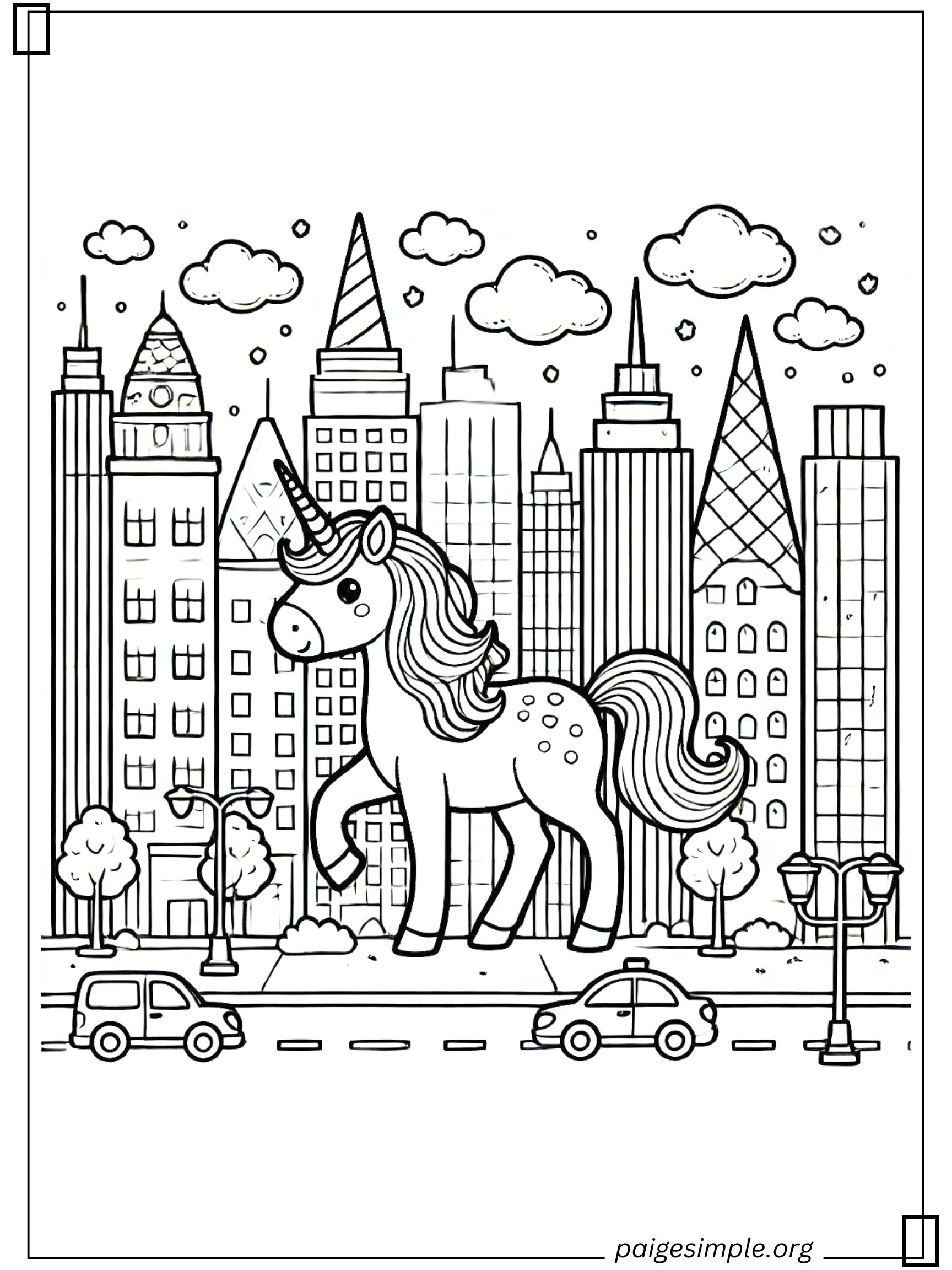 Unicorn Coloring Page 19