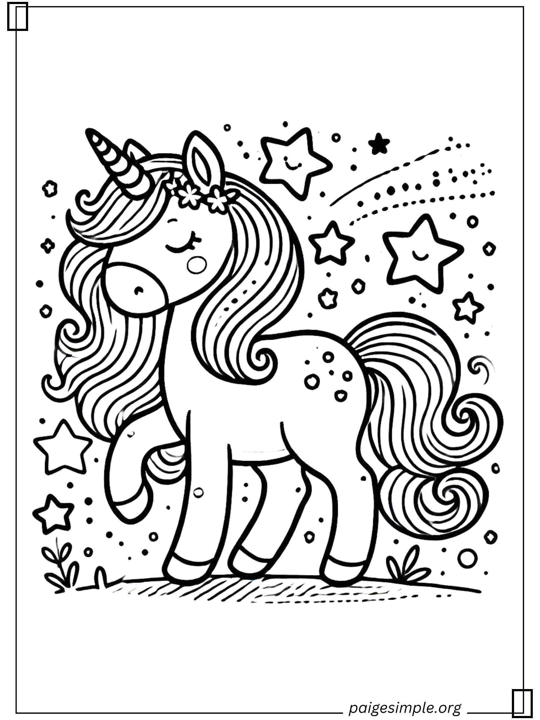 Unicorn Coloring Page 21