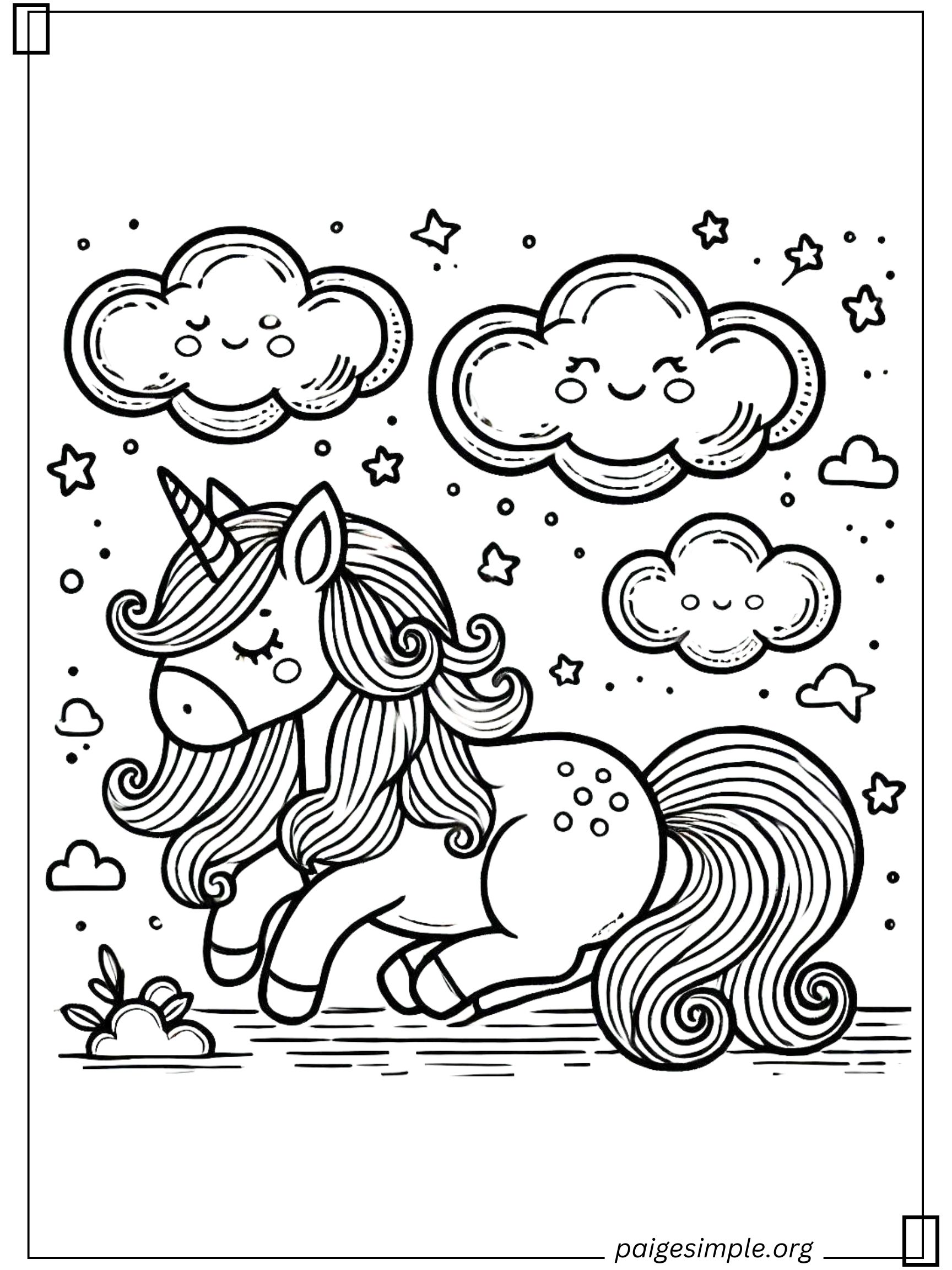 Unicorn Coloring Page 22