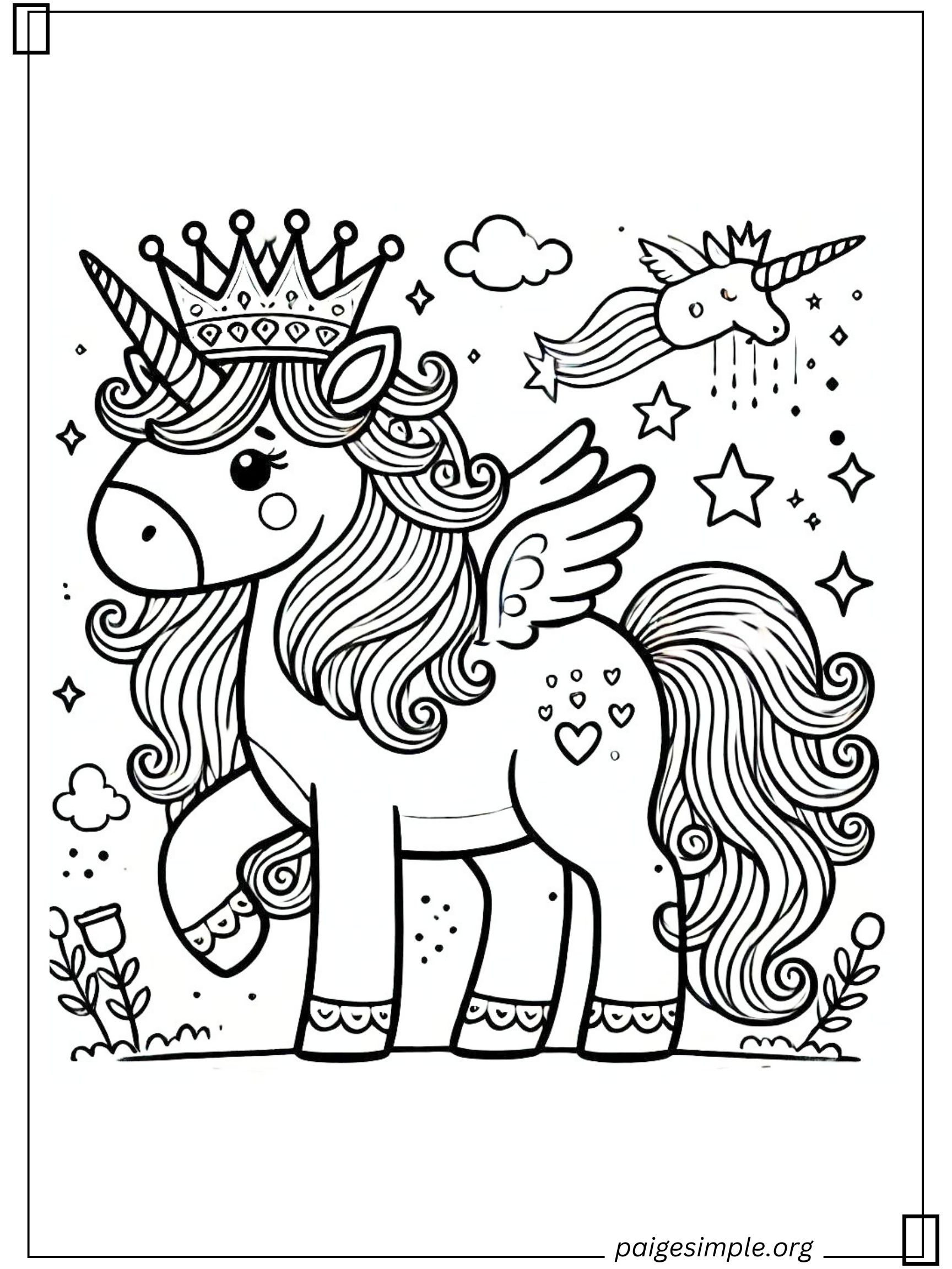 Unicorn Coloring Page 23