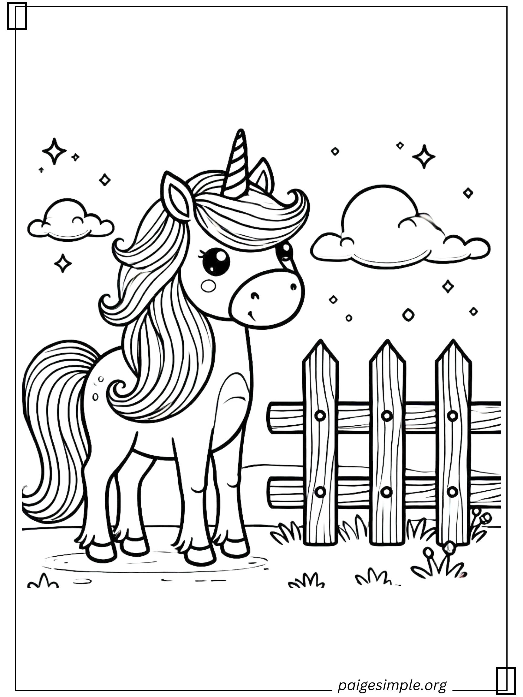 Unicorn Coloring Page 24