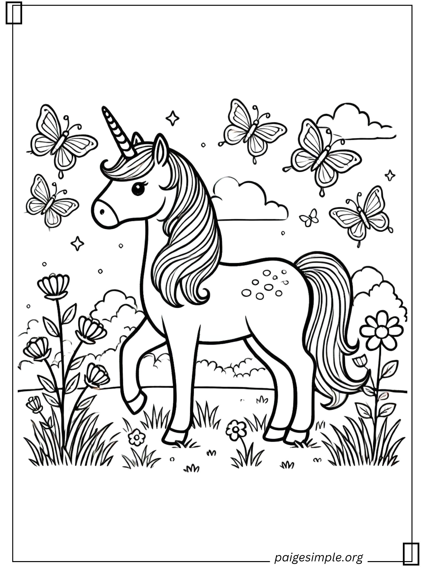 Unicorn Coloring Page 27