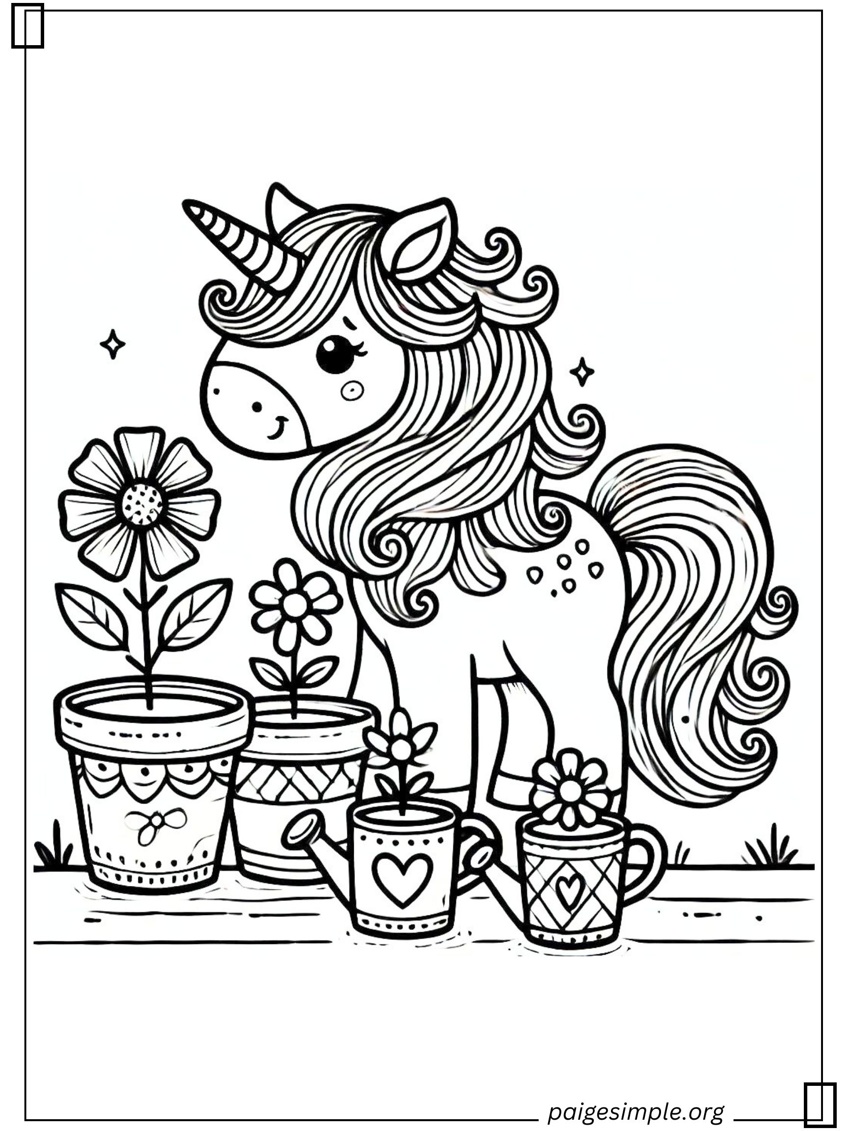 Unicorn Coloring Page 28