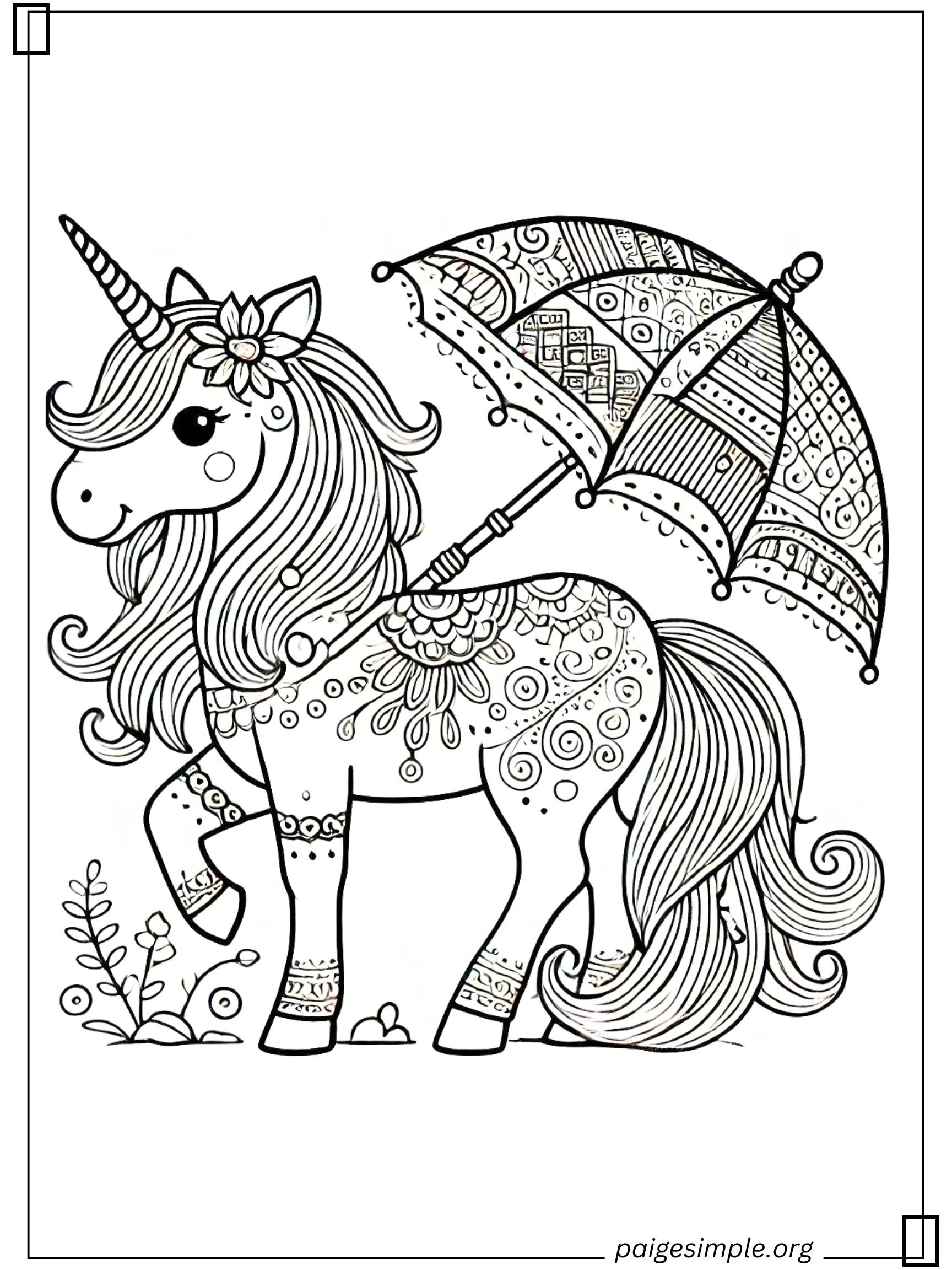 Unicorn Coloring Page 33