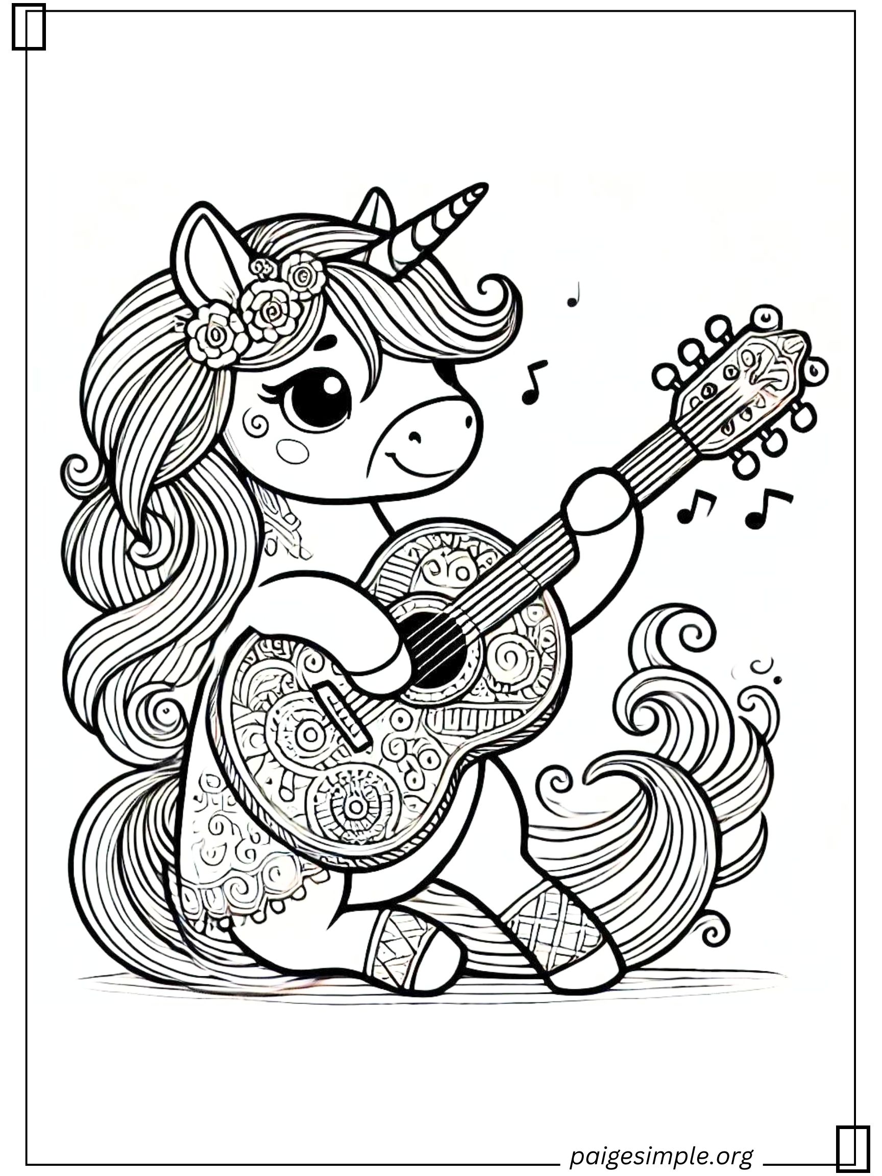 Unicorn Coloring Page 34