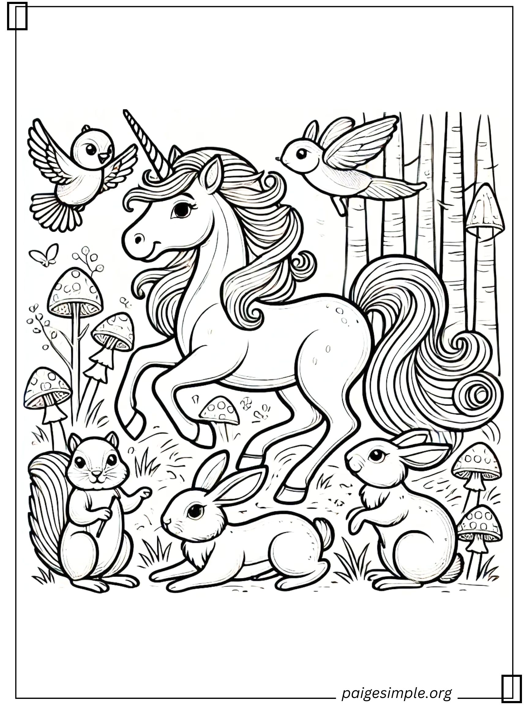 Unicorn Coloring Page 35