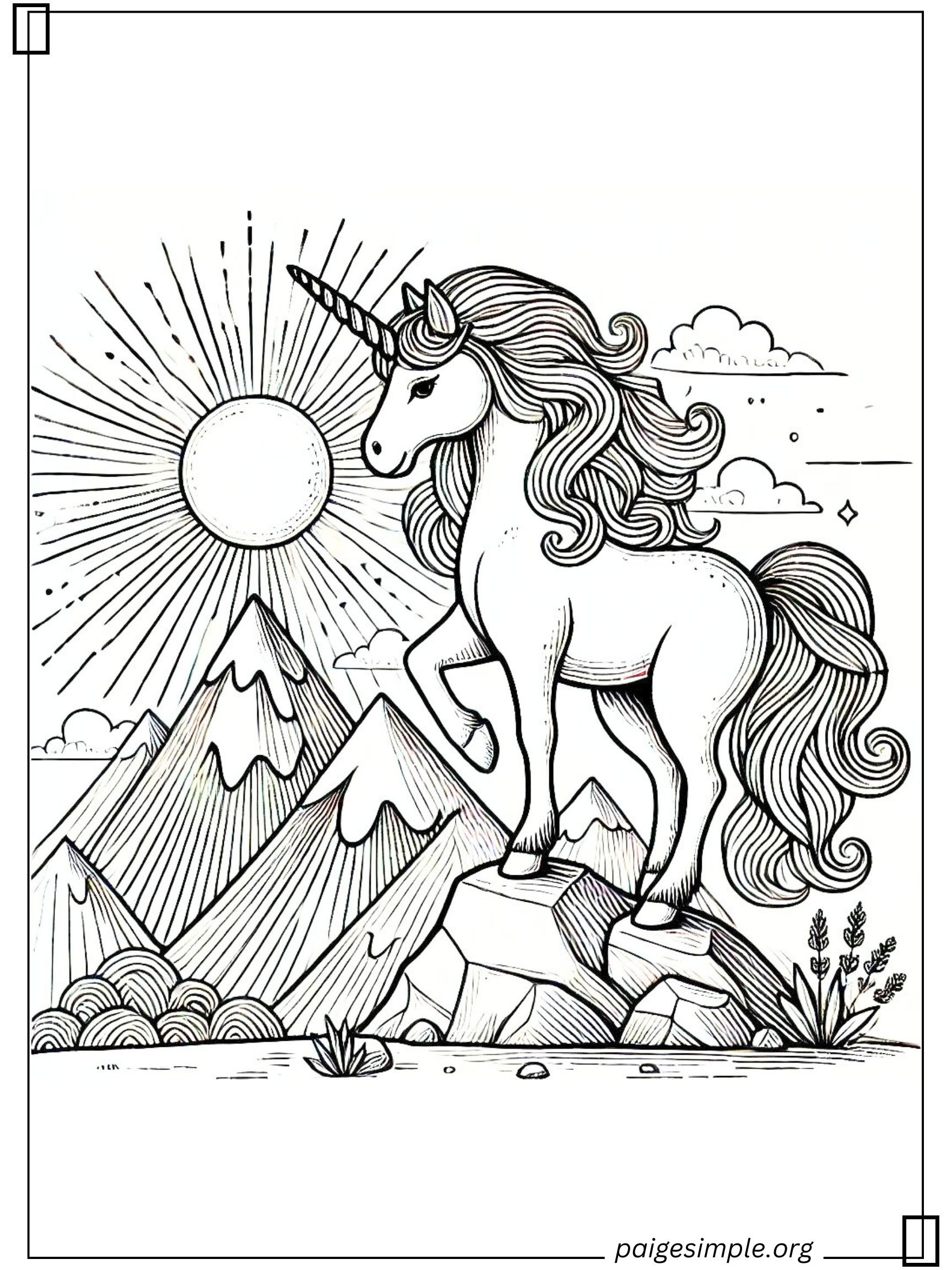 Unicorn Coloring Page 39