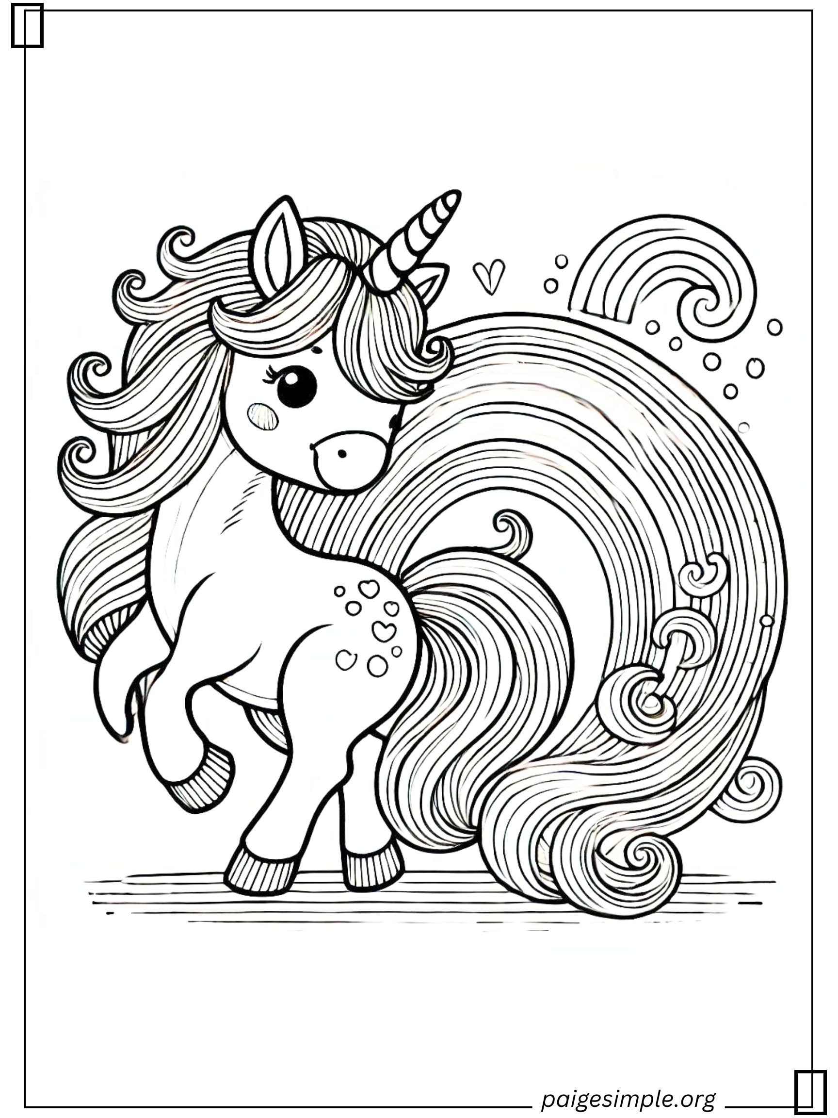 Unicorn Coloring Page 40