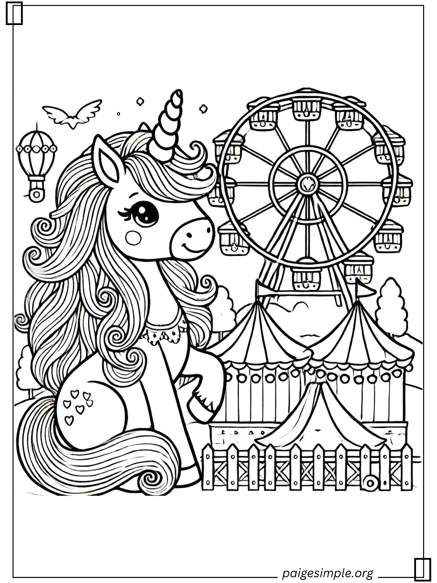 Unicorn Coloring Page 41