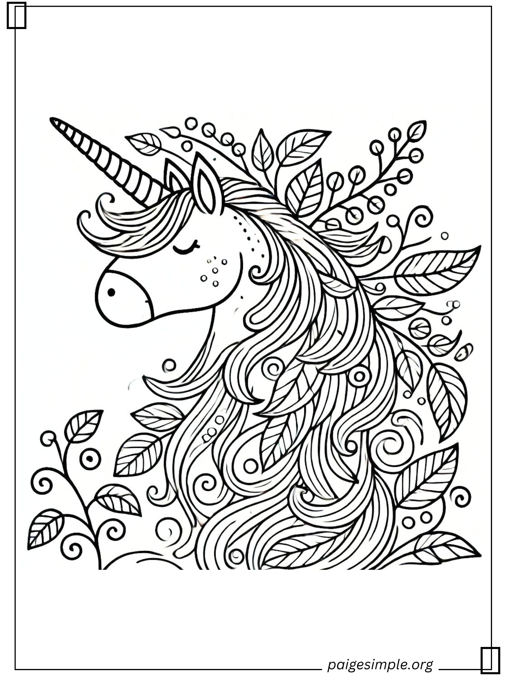 Unicorn Coloring Page 42