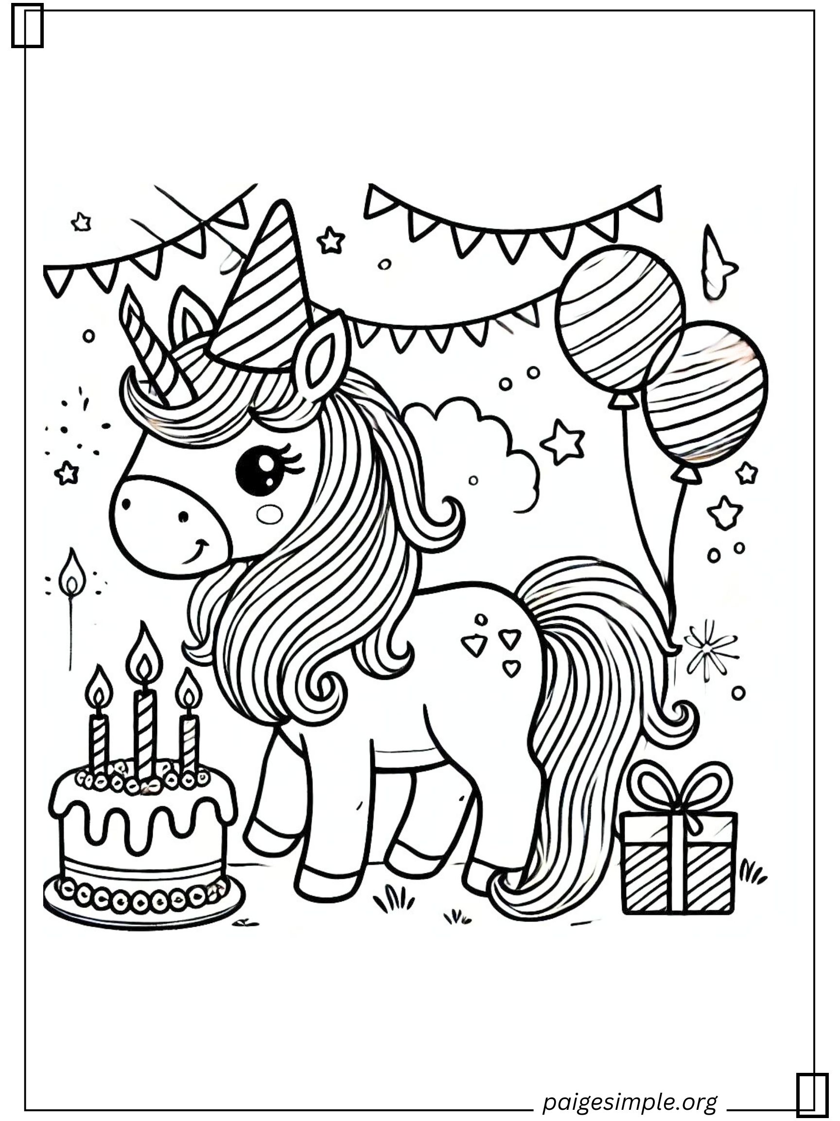 Unicorn Coloring Page 44