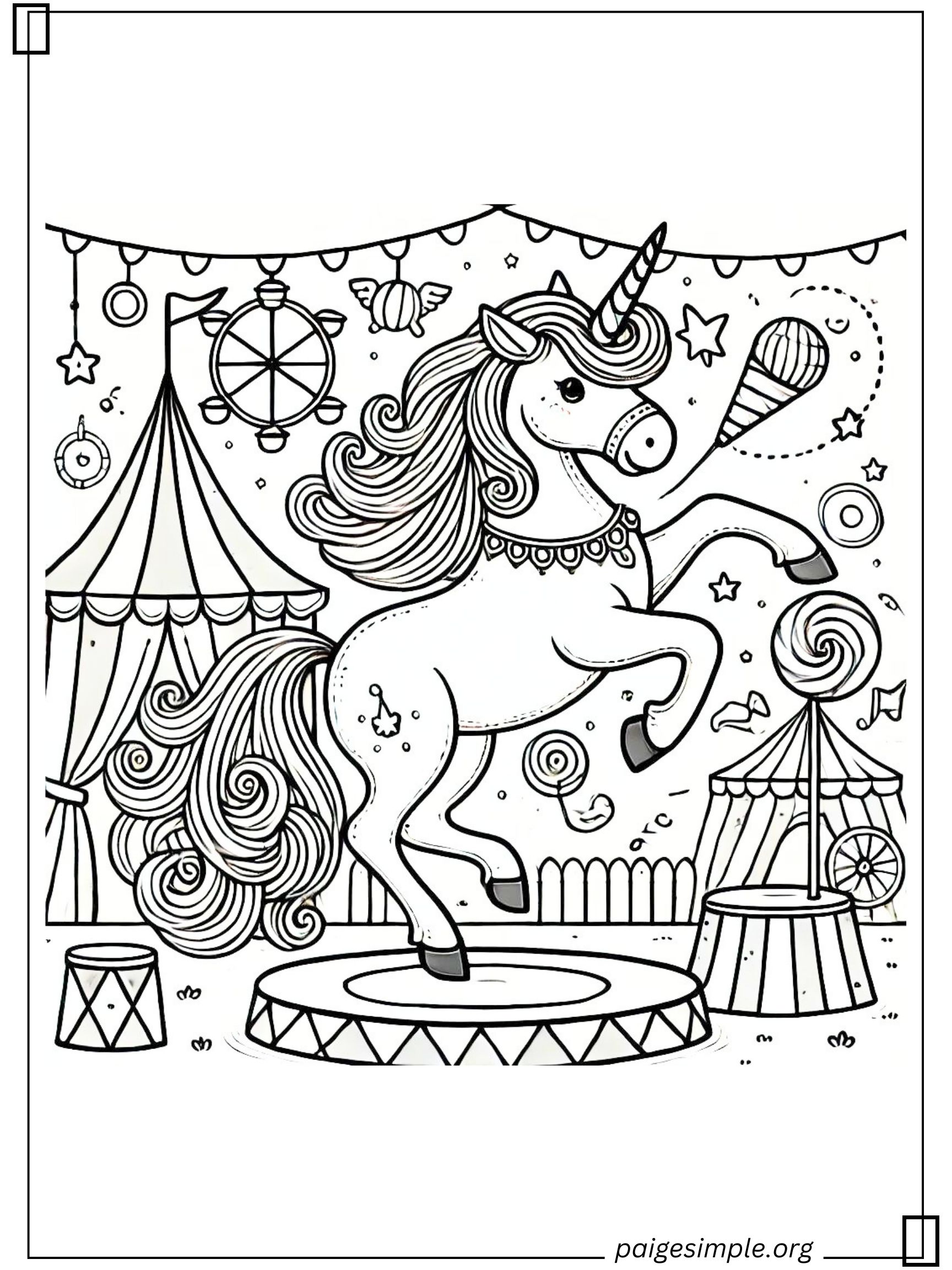 Unicorn Coloring Page 47