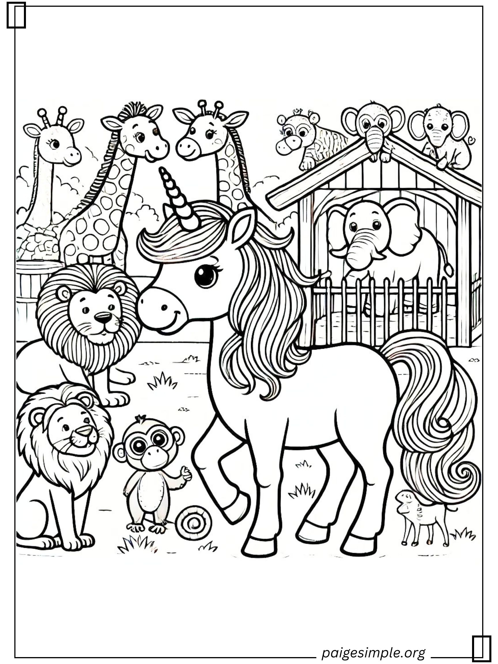 Unicorn Coloring Page 49