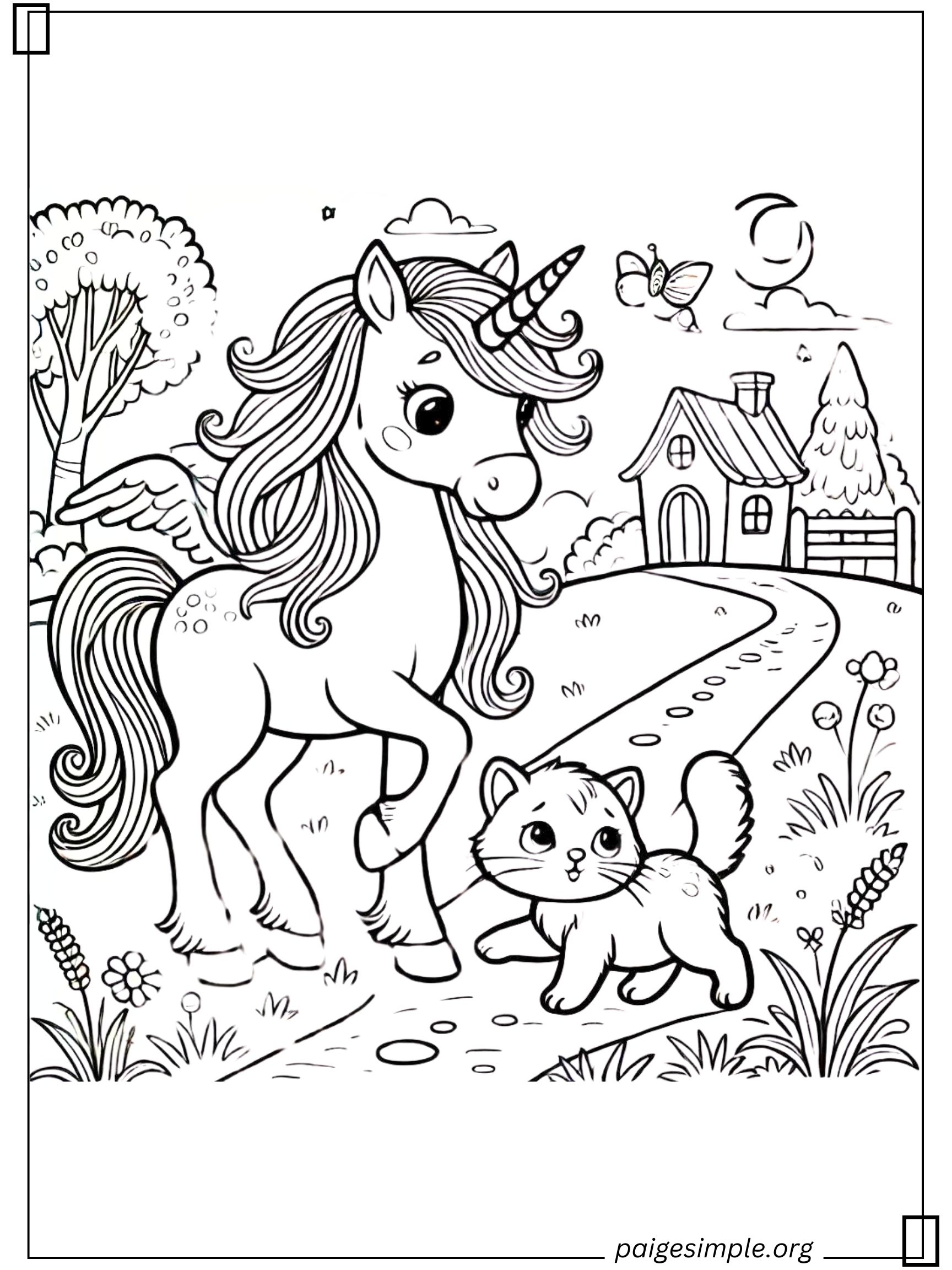 Unicorn Coloring Page 52