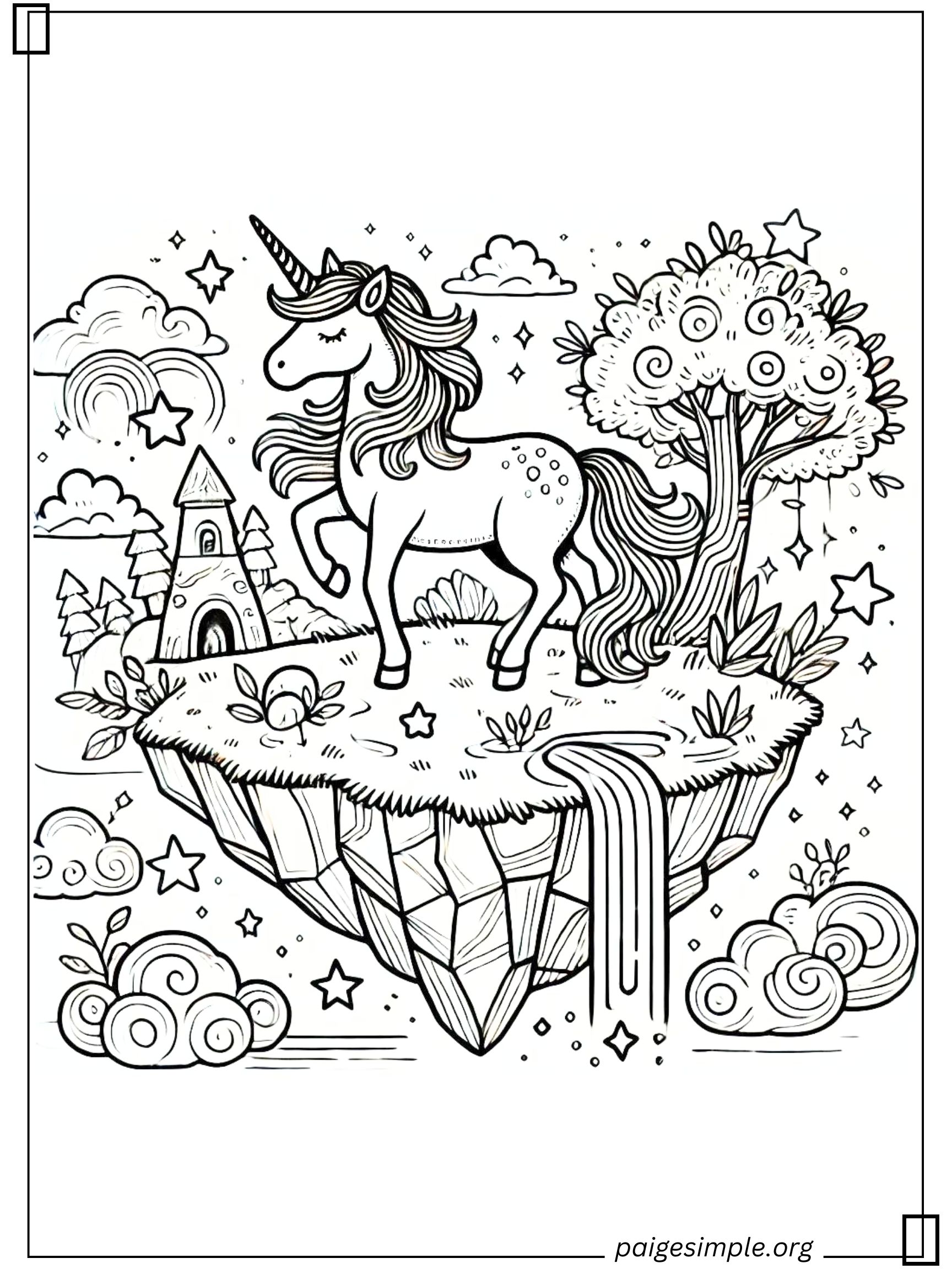 Unicorn Coloring Page 54