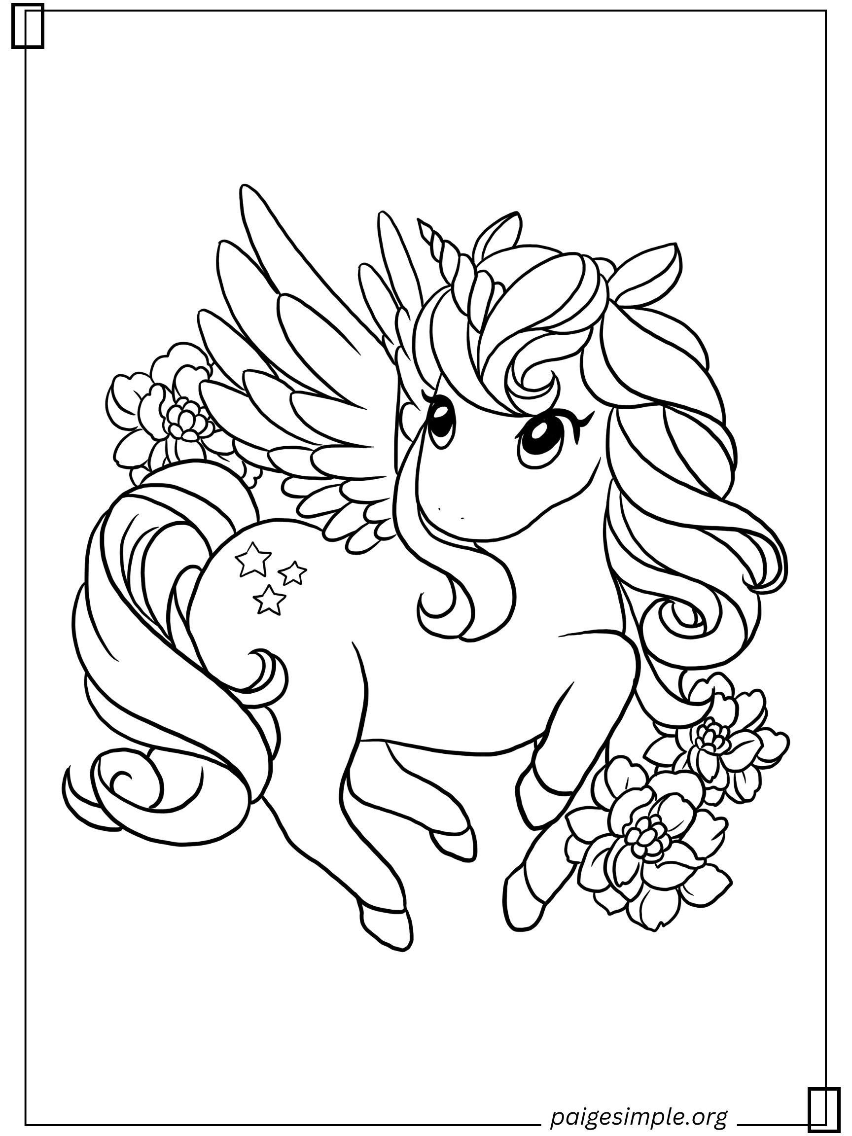 Unicorn Coloring Page 7