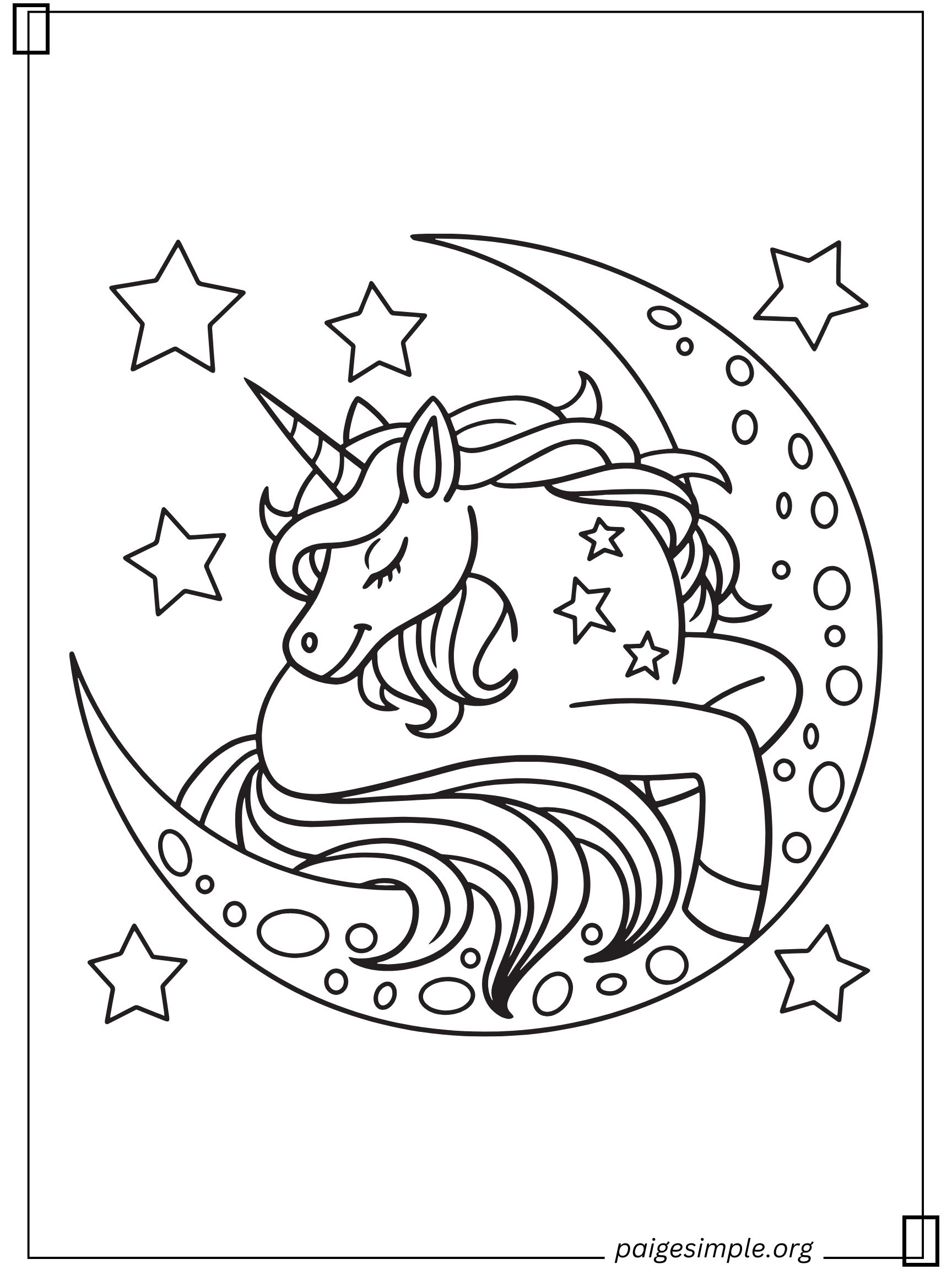 Unicorn Coloring Page 8