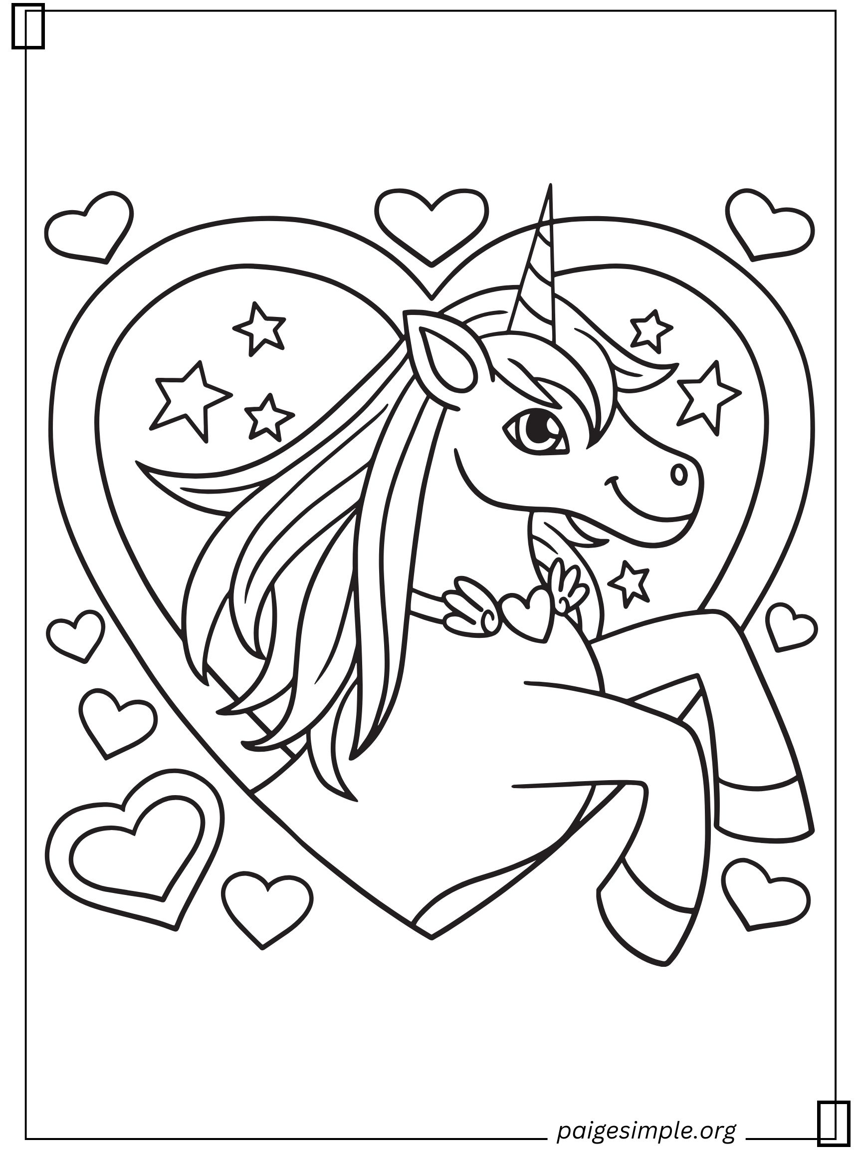 Unicorn Coloring Page 9