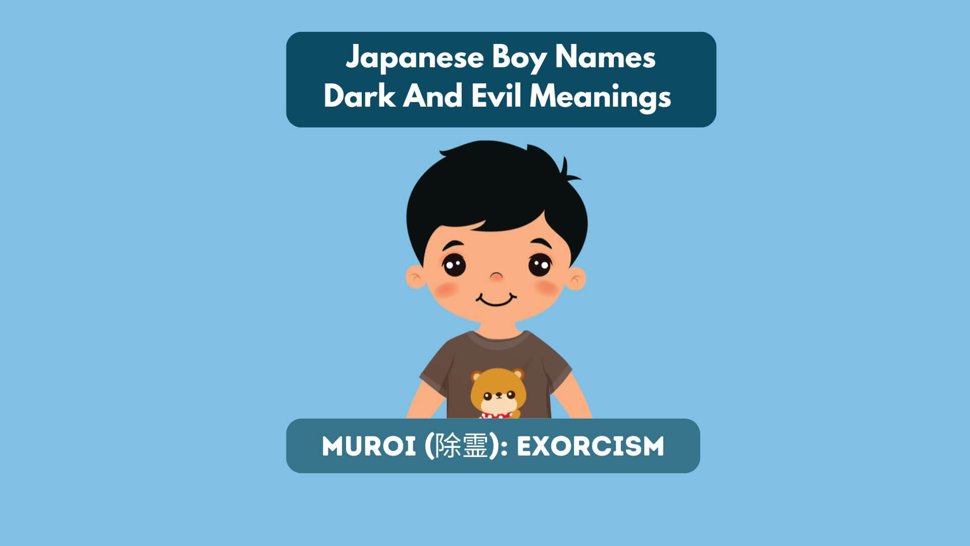 Japanese Boy Names with Dark And Evil Meanings