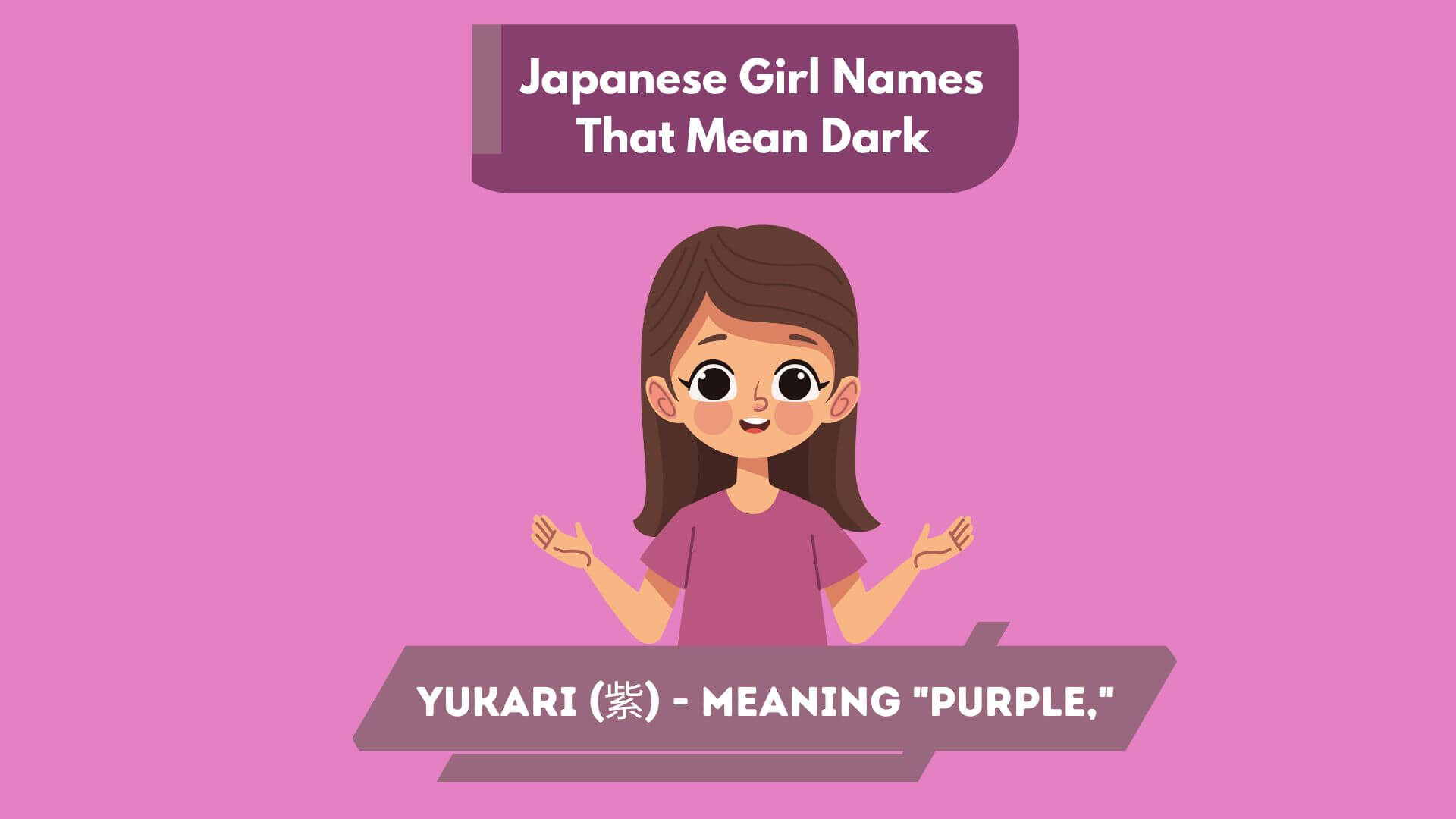 Japanese Girl Names That Mean Dark