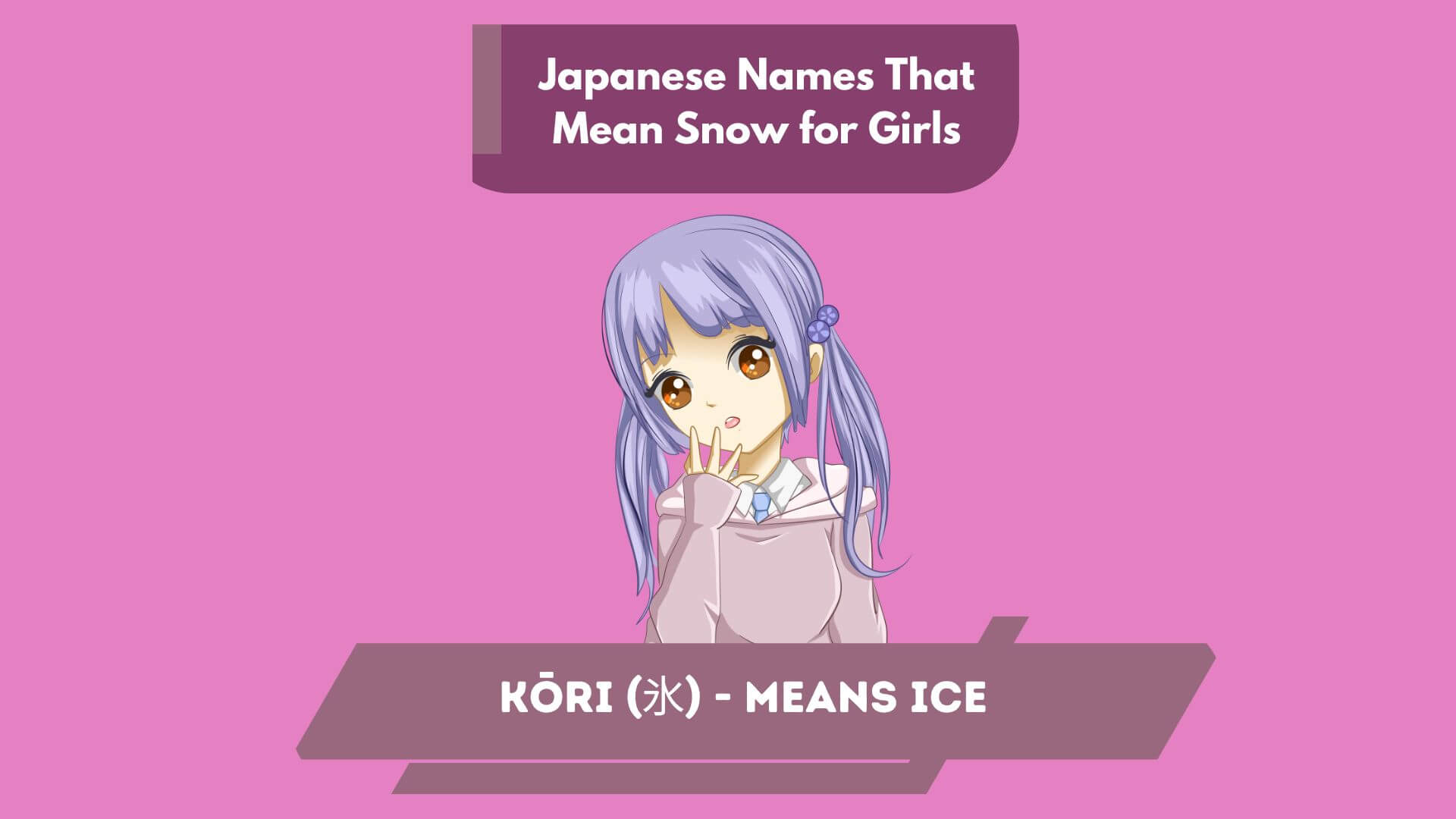 Japanese Names That Mean Snow for Girls